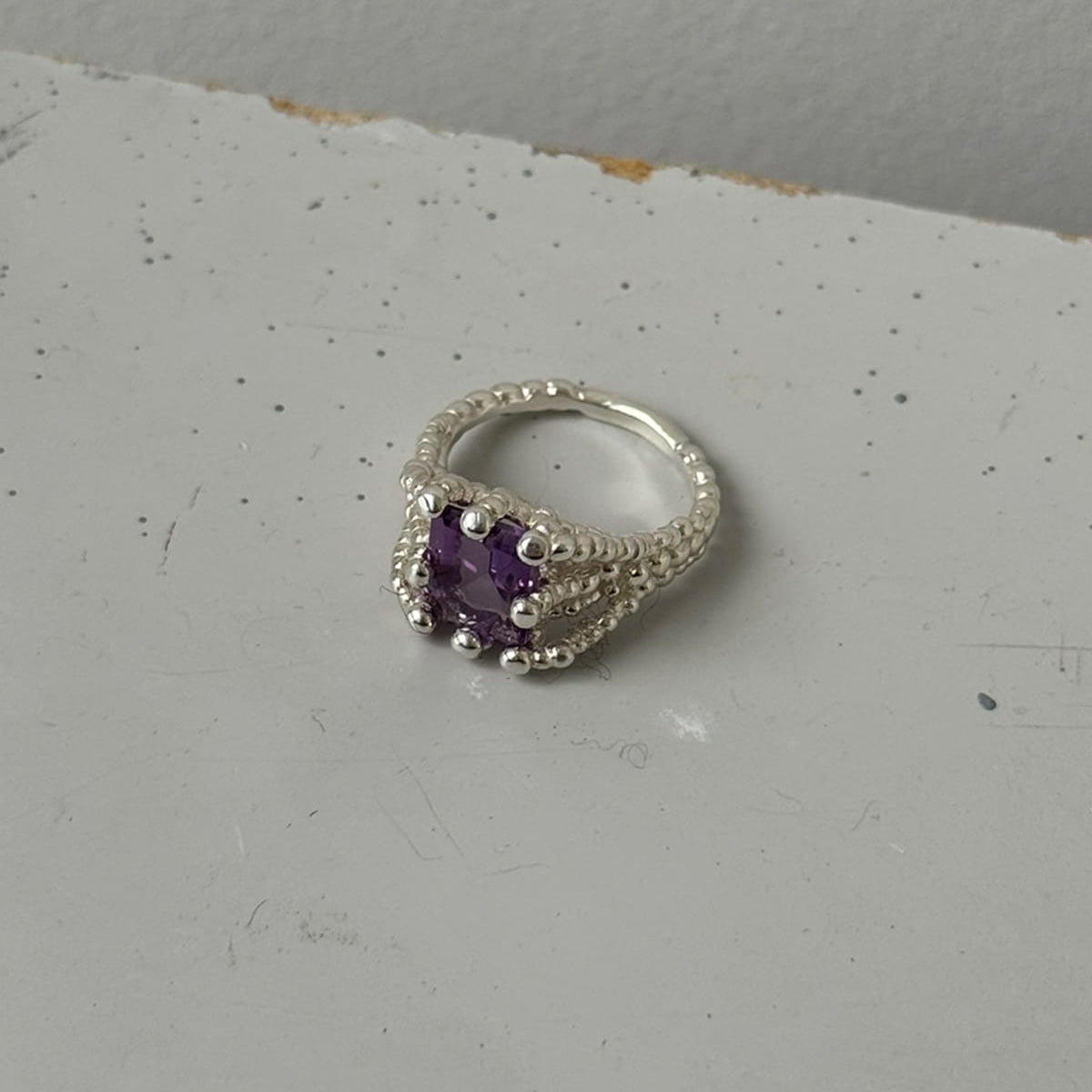 Maar Pierścionek Amet ring Srebrny