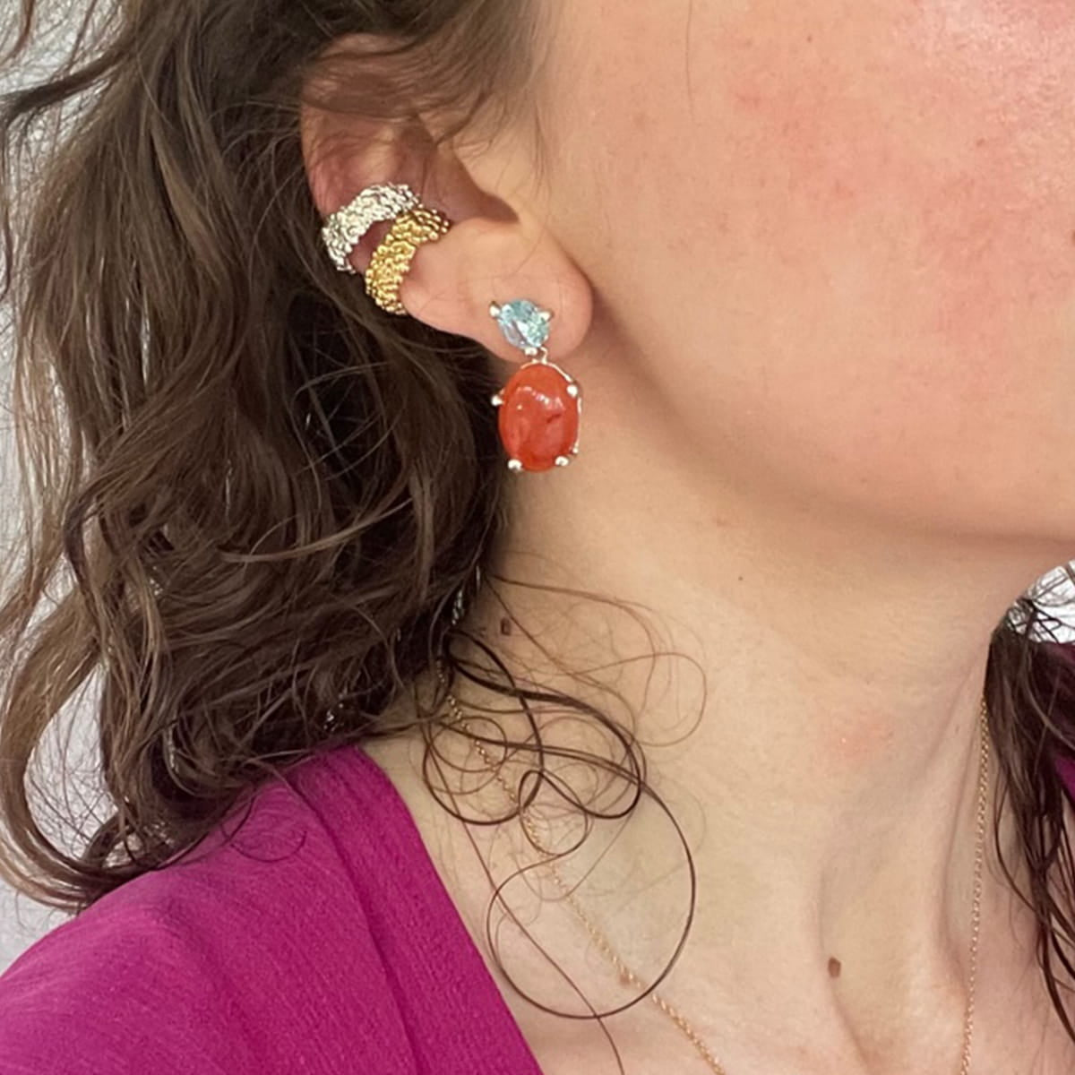 Maar Nausznica Champagne ear cuff Srebrna