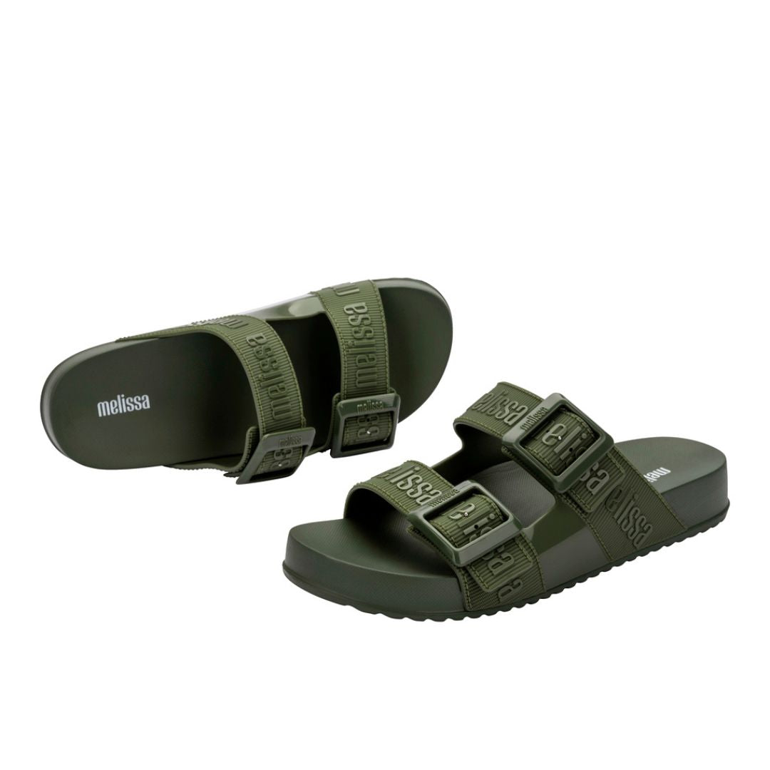 Melissa Cozy Slide M Lover Ad Green Klapki Damskie Zielone