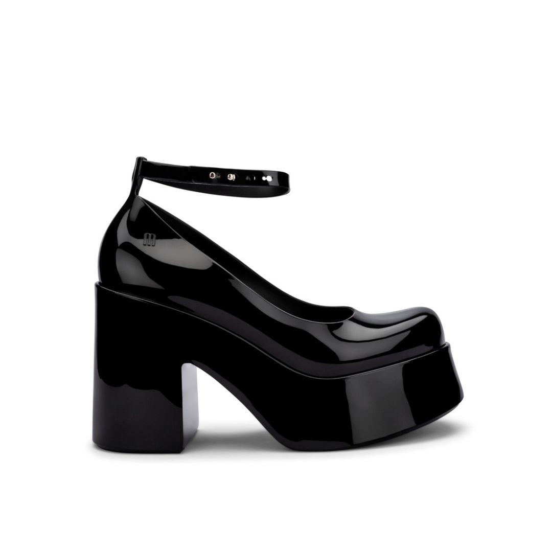 Melissa Doll Heel Ad Black Półbuty Damskie Na Obcasie Czarne