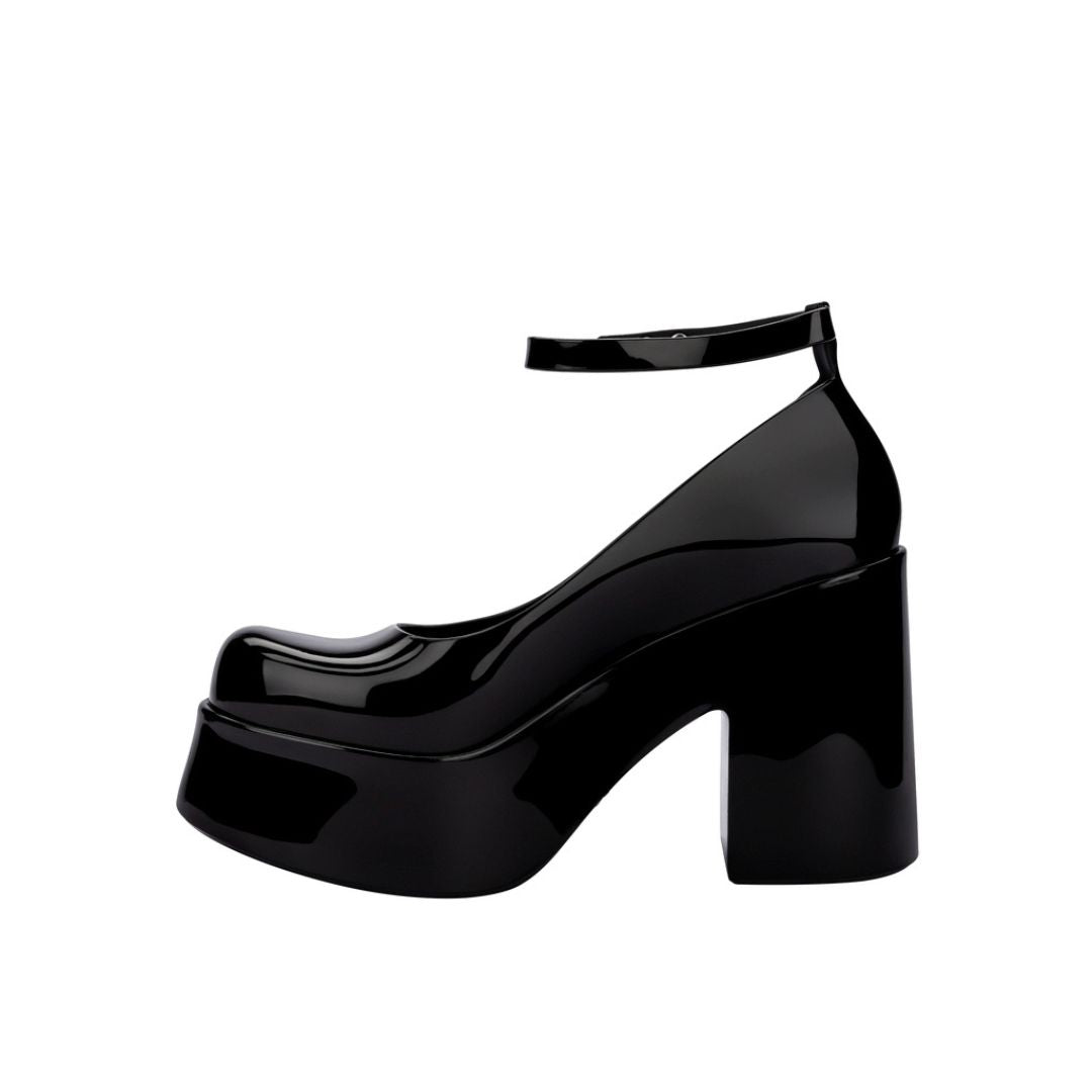 Melissa Doll Heel Ad Black Półbuty Damskie Na Obcasie Czarne