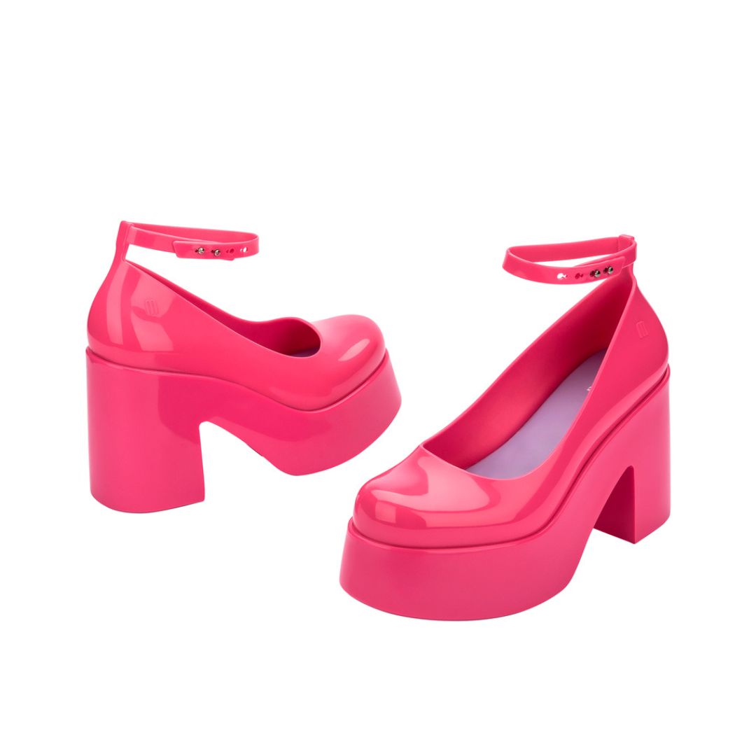 Melissa Doll Heel Ad Pink Lilac Półbuty Damskie Na Obcasie Różowe