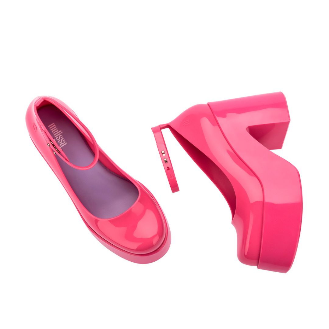 Melissa Doll Heel Ad Pink Lilac Półbuty Damskie Na Obcasie Różowe