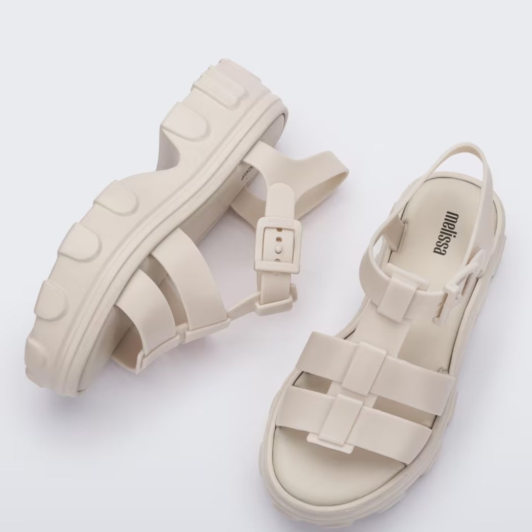 Melissa Ella Ad Beige Sandały Damskie Na Platformie Beżowe