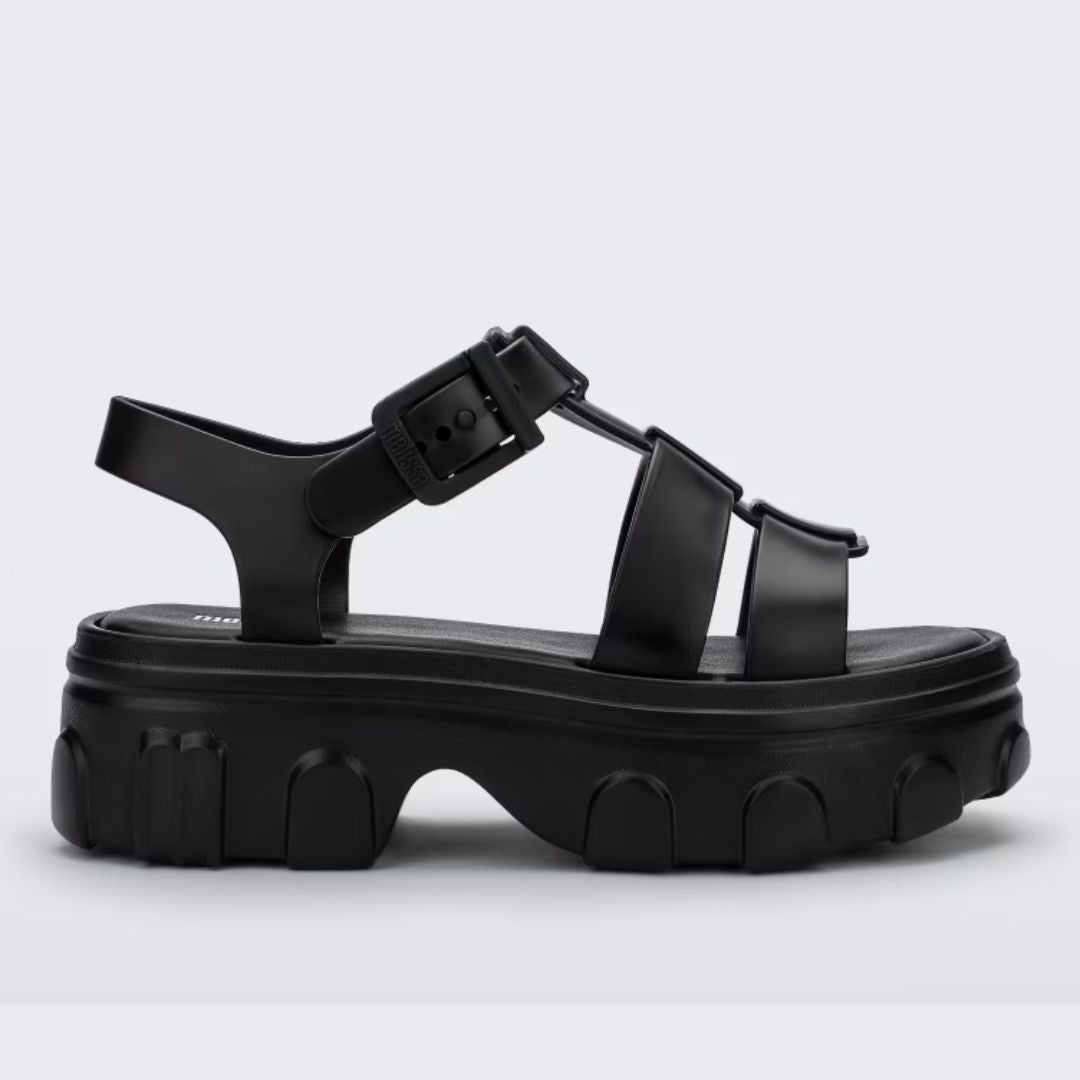 Melissa Ella Ad Black Sandały Damskie Na Platformie Czarne