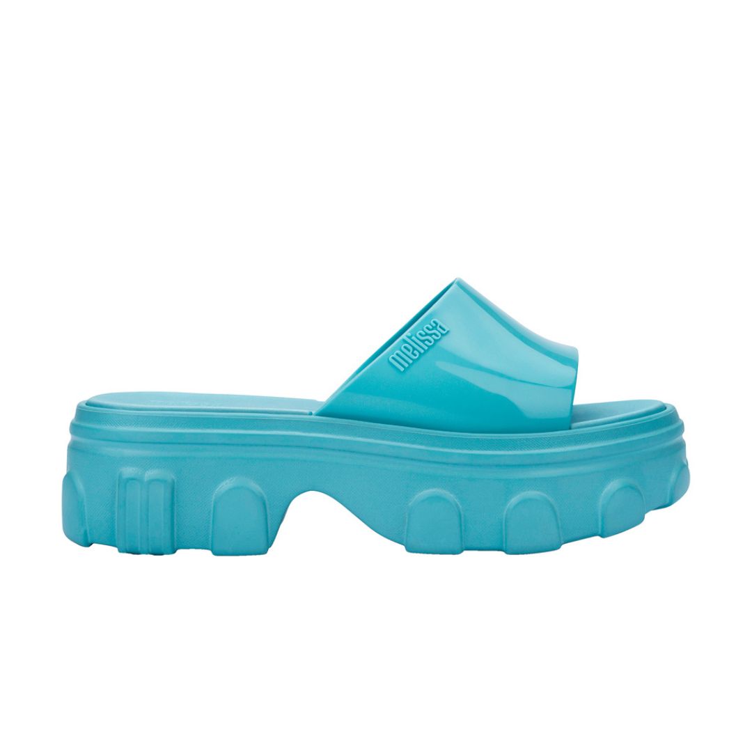 Melissa Ella Slide Light Blue Klapki Na Platformie Damskie Niebieskie