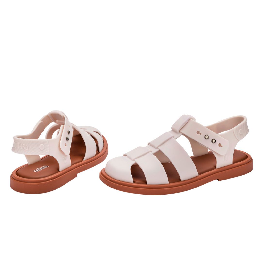 Melissa Emma Ad Brown Beige Sandały Damskie Brązowe Beżowe