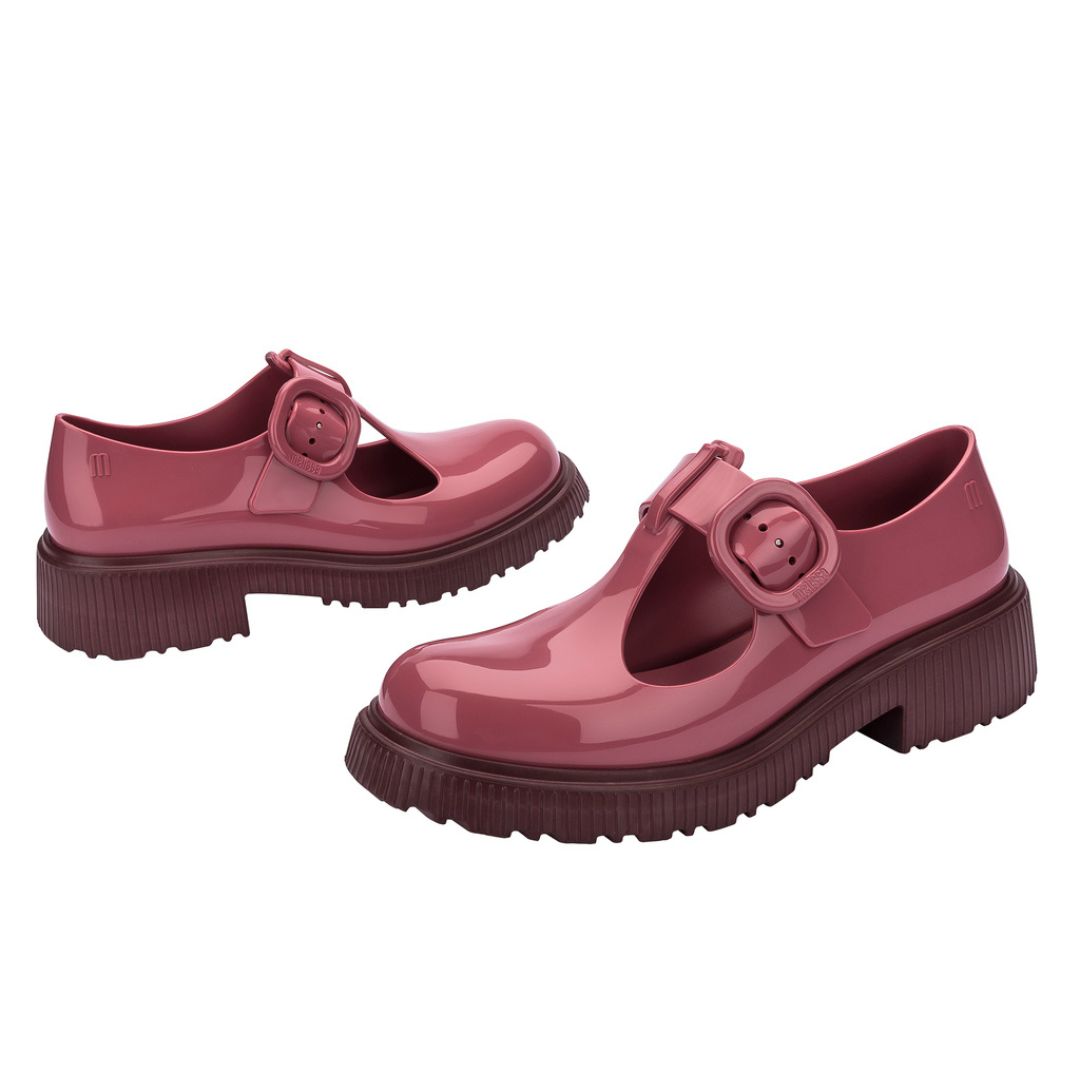 Melissa Jackie Ad Burgundy Półbuty Damskie Bordowe