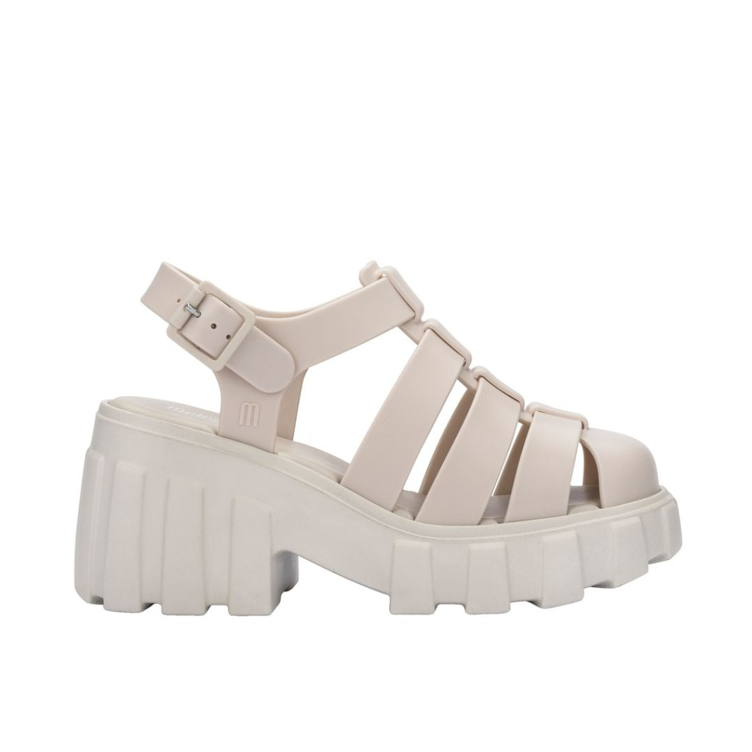 Melissa Megan Ad Beige Sandały Damskie Na Obcasie Beżowe