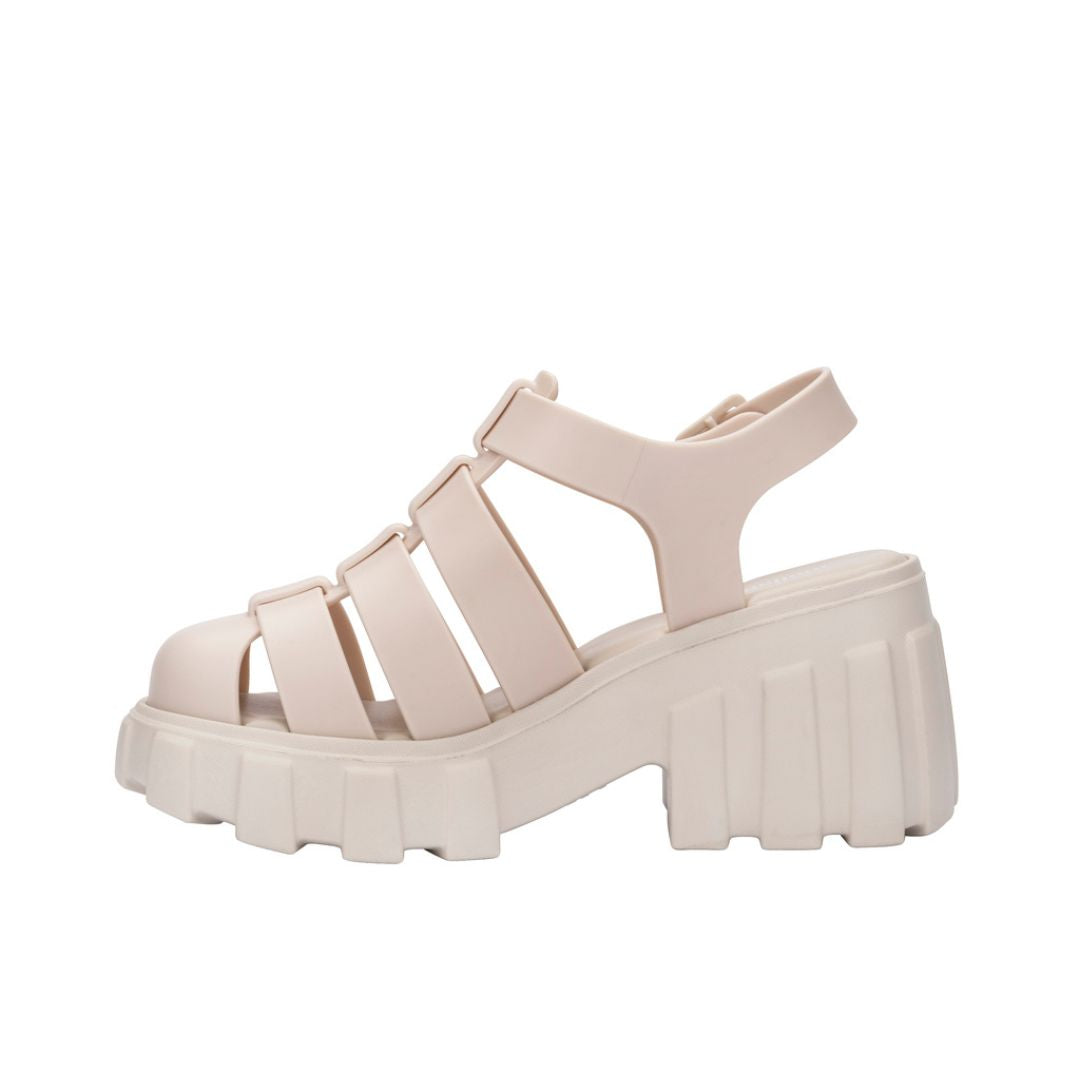 Melissa Megan Ad Beige Sandały Damskie Na Obcasie Beżowe