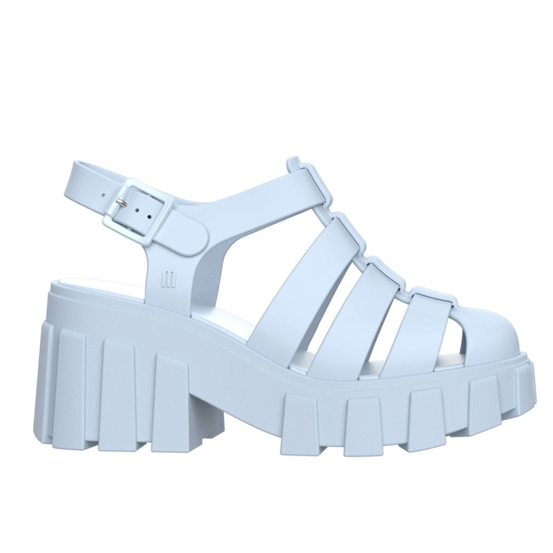 Melissa Megan Ad Blue Sandały Damskie Na Obcasie Niebieskie