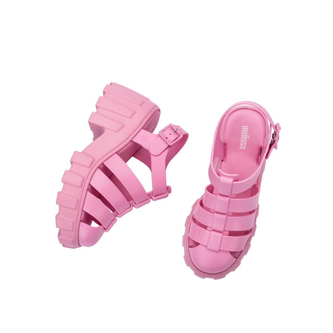 Melissa Megan Ad Pink Sandały Damskie Na Obcasie Różowe