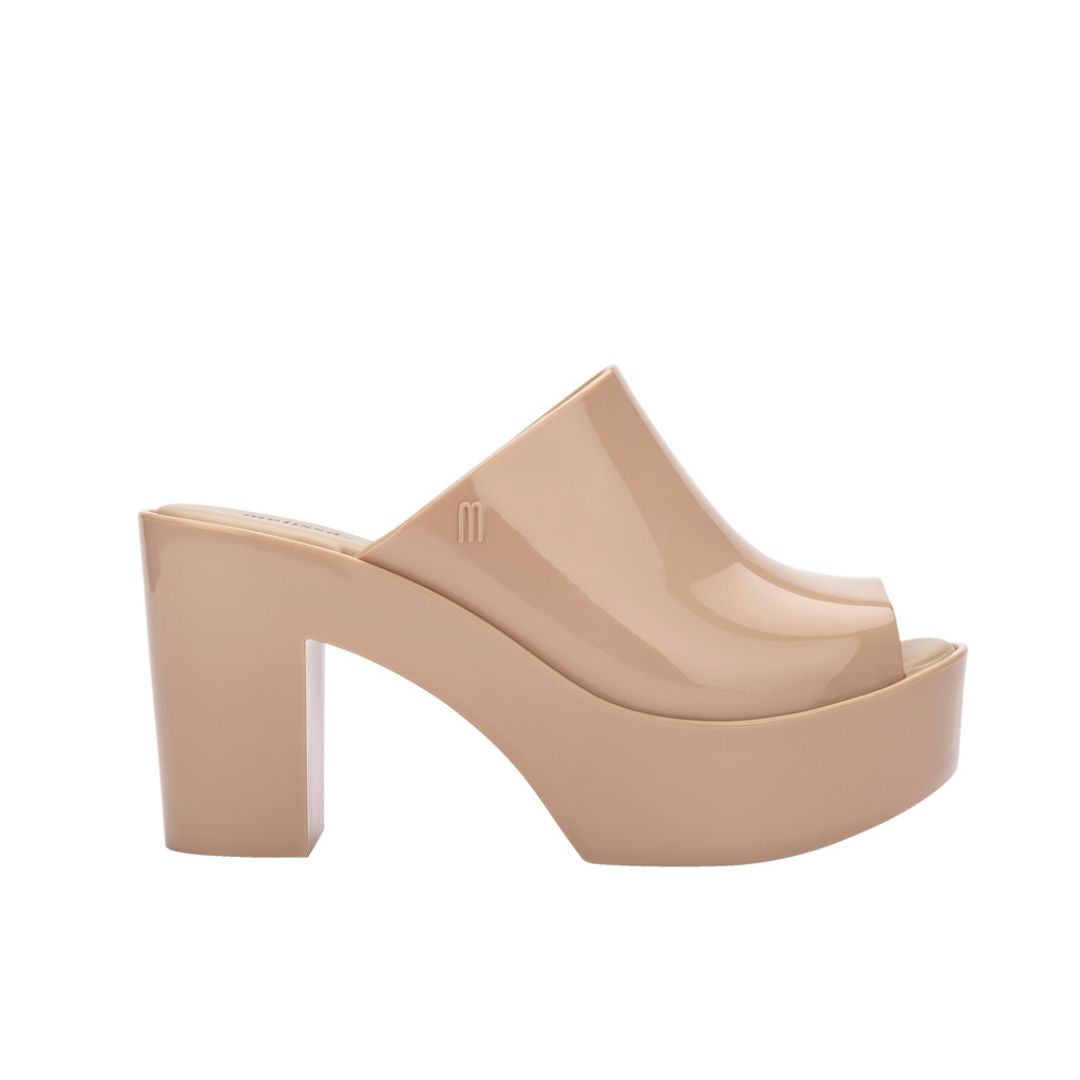Melissa Mule AD Klapki Damskie Na Obcasie Beige Beżowe