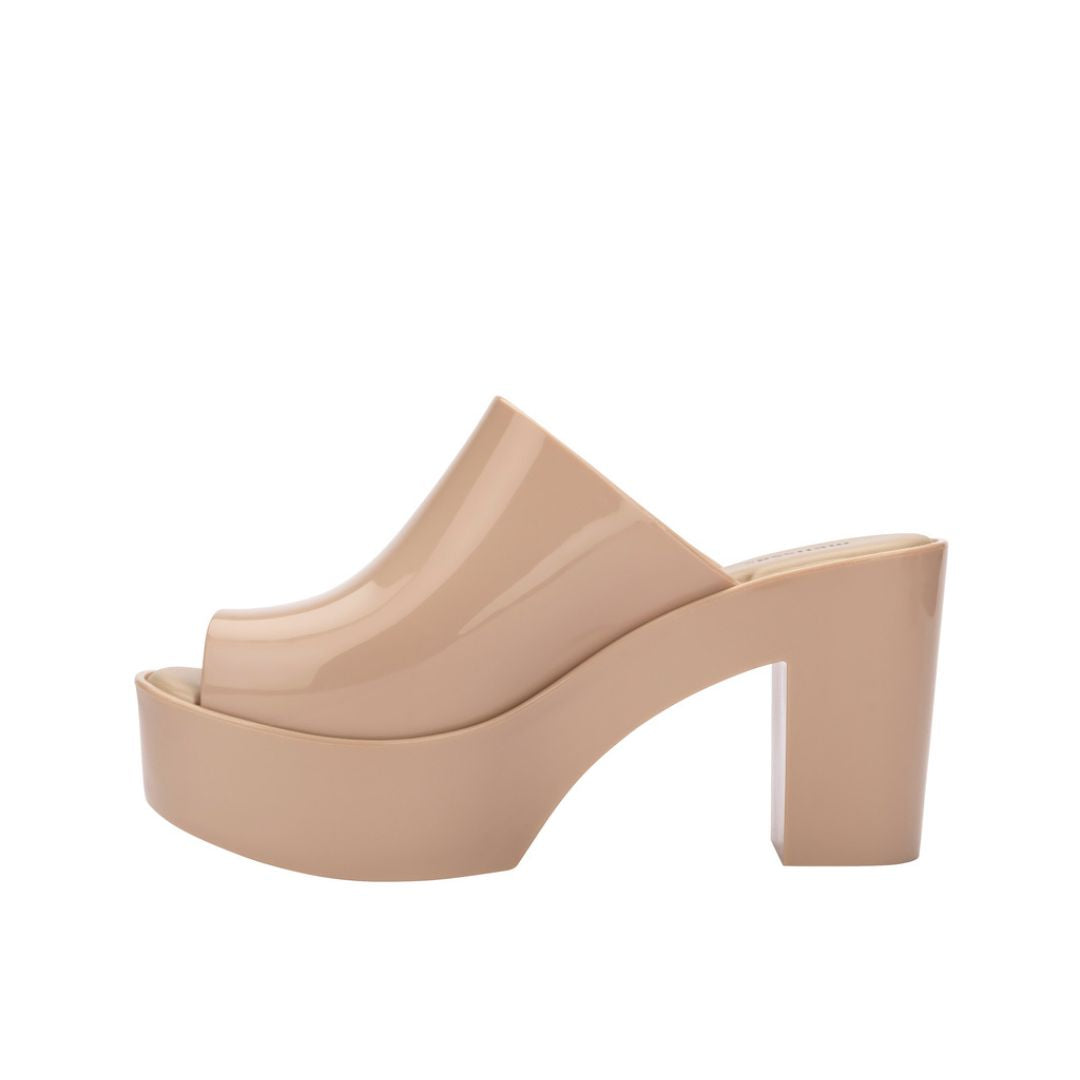 Melissa Mule AD Klapki Damskie Na Obcasie Beige Beżowe