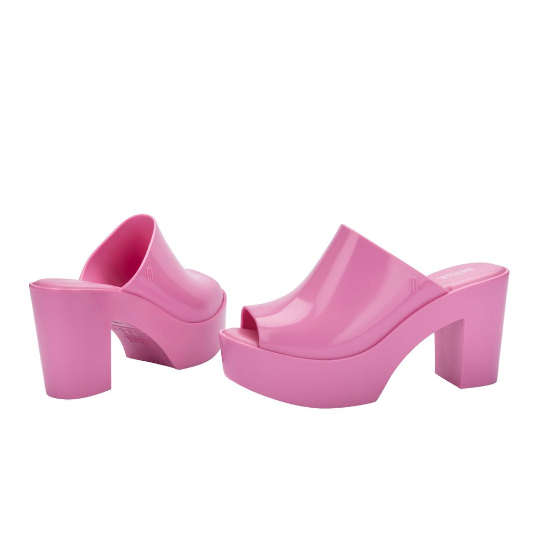 Melissa Mule AD Klapki Damskie Na Obcasie Pink Różowe