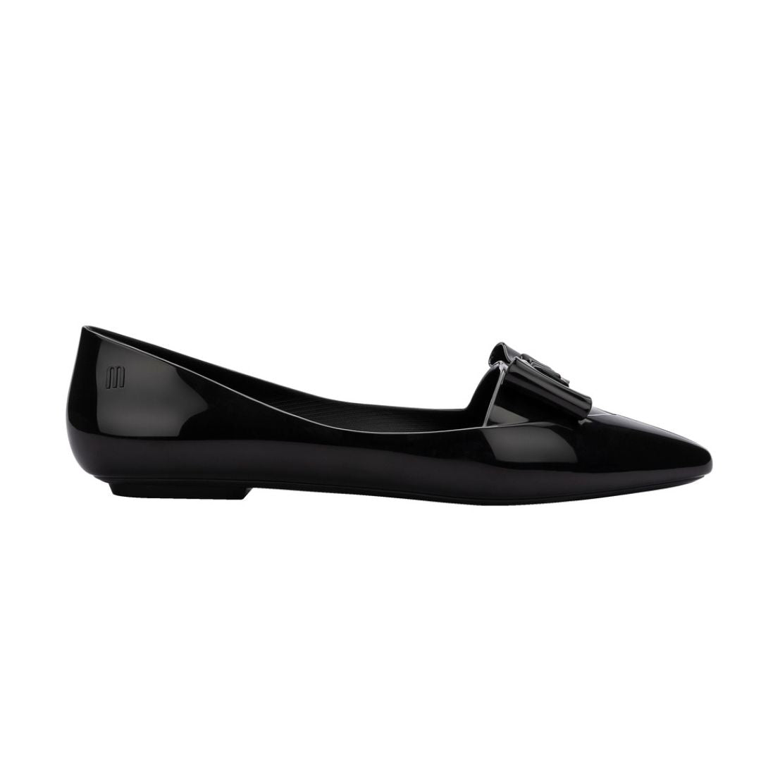 Melissa Pointy Chic AD Black Clear Tortoise Baleriny Damskie Czarne