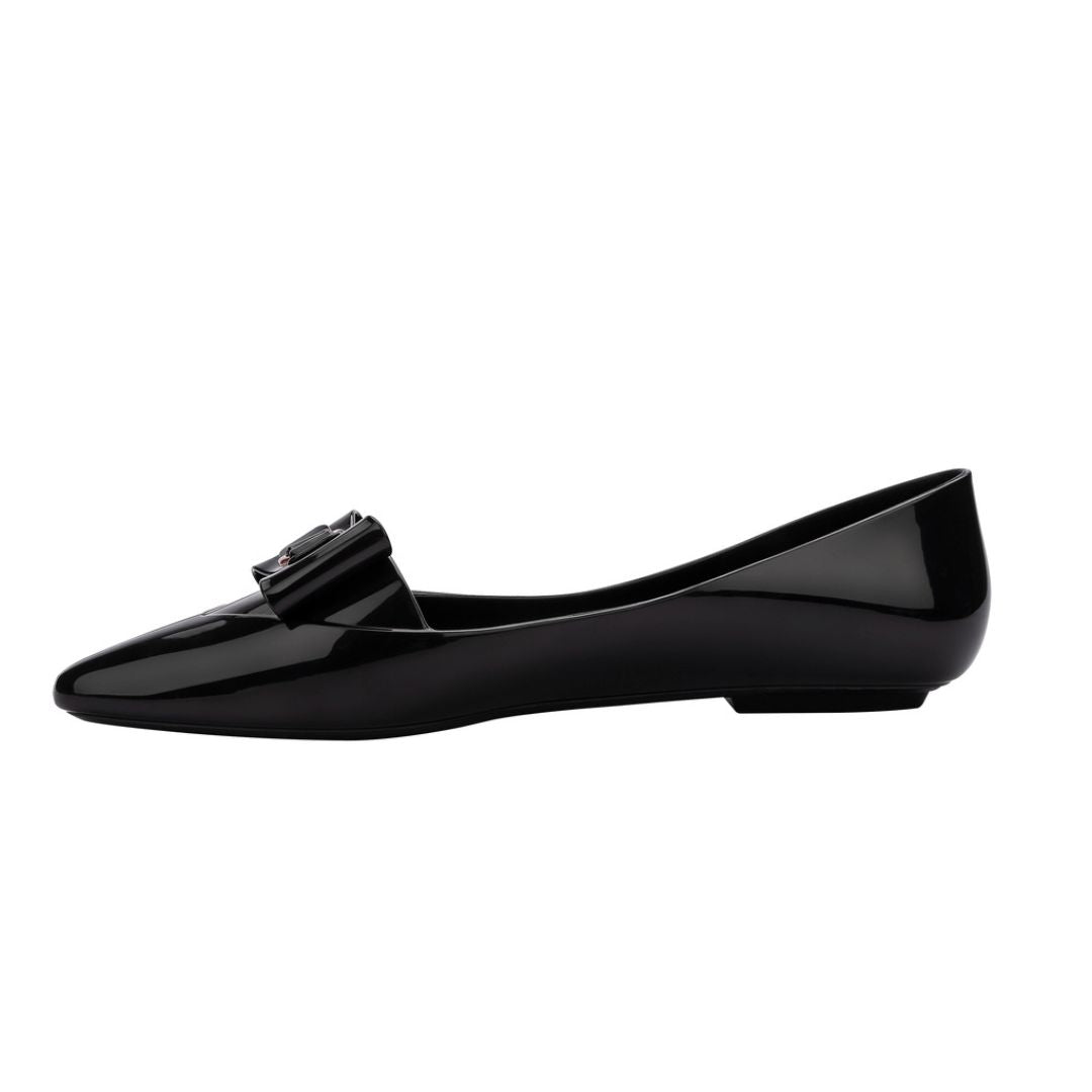 Melissa Pointy Chic AD Black Clear Tortoise Baleriny Damskie Czarne