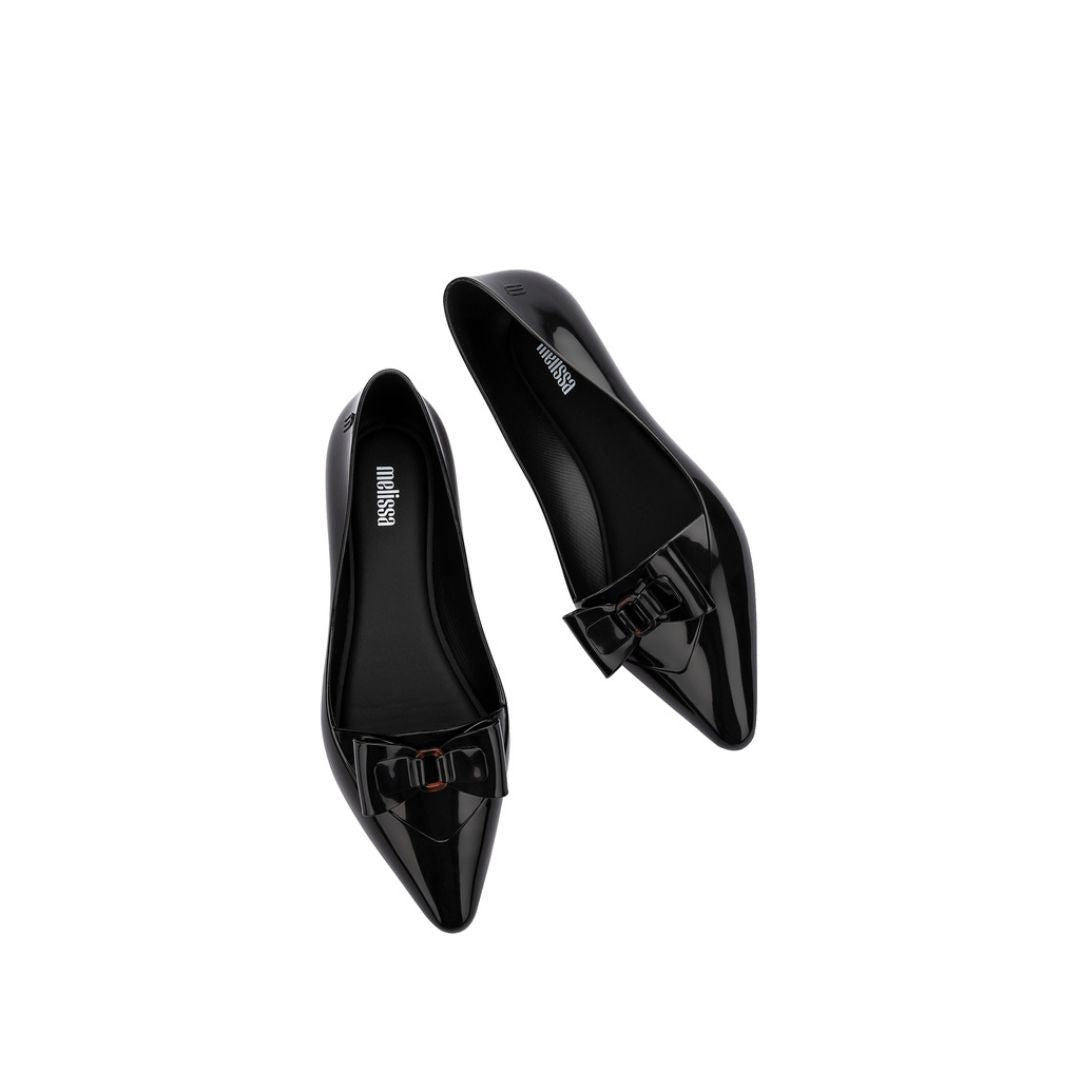 Melissa Pointy Chic AD Black Clear Tortoise Baleriny Damskie Czarne