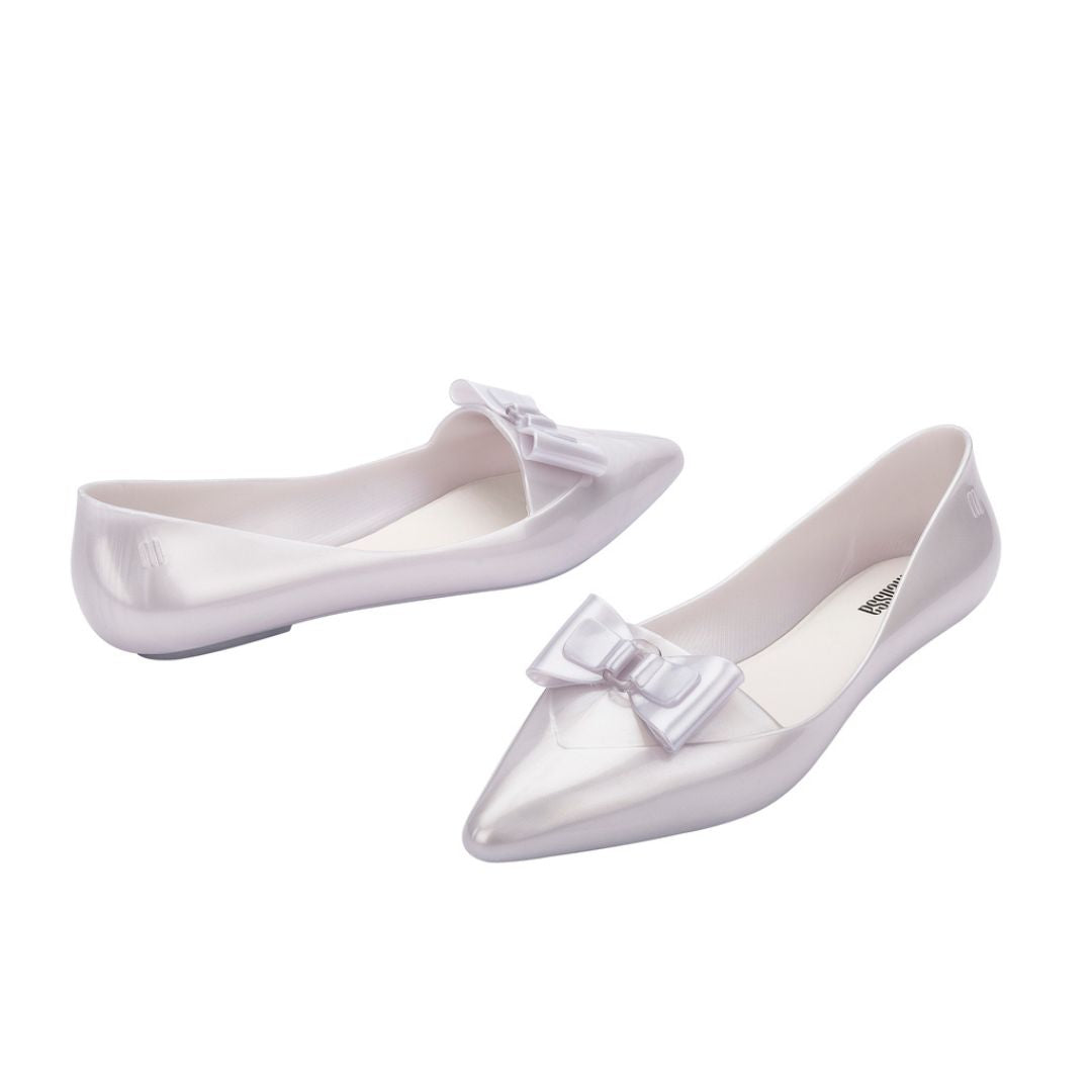 Melissa Pointy Chic AD Pearly White Baleriny Damskie Białe Perłowe