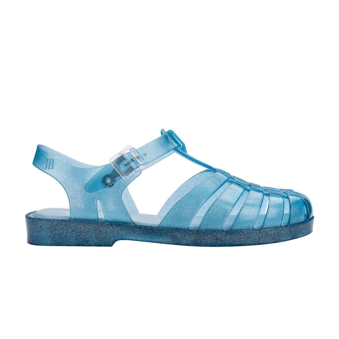 Melissa Possession Shiny AD Blue Glitter Sandały Damskie Niebieskie Brokat