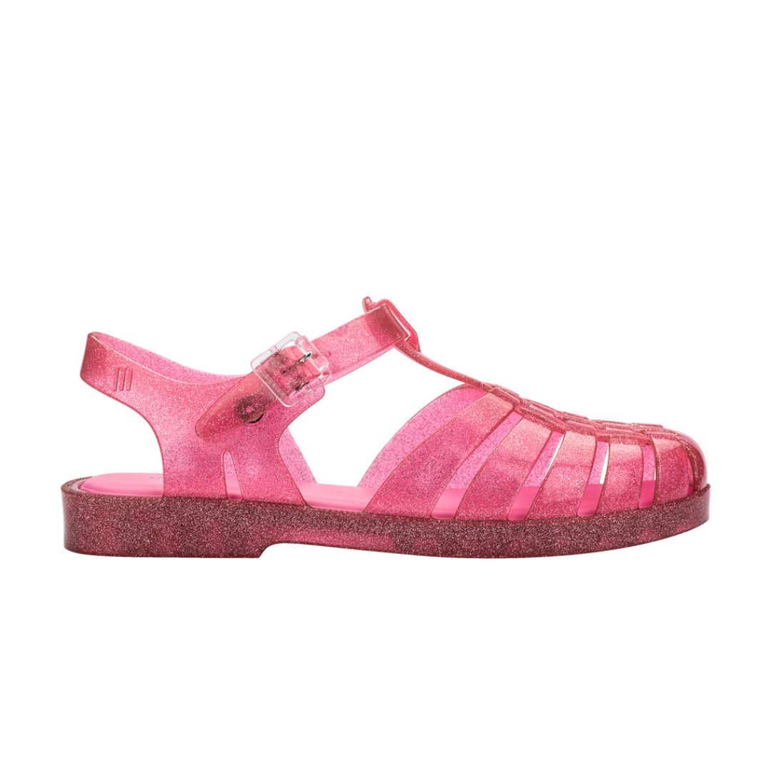 Melissa Possession Shiny AD Fucsia Glitter Sandały Damskie Fuksjowe Brokat