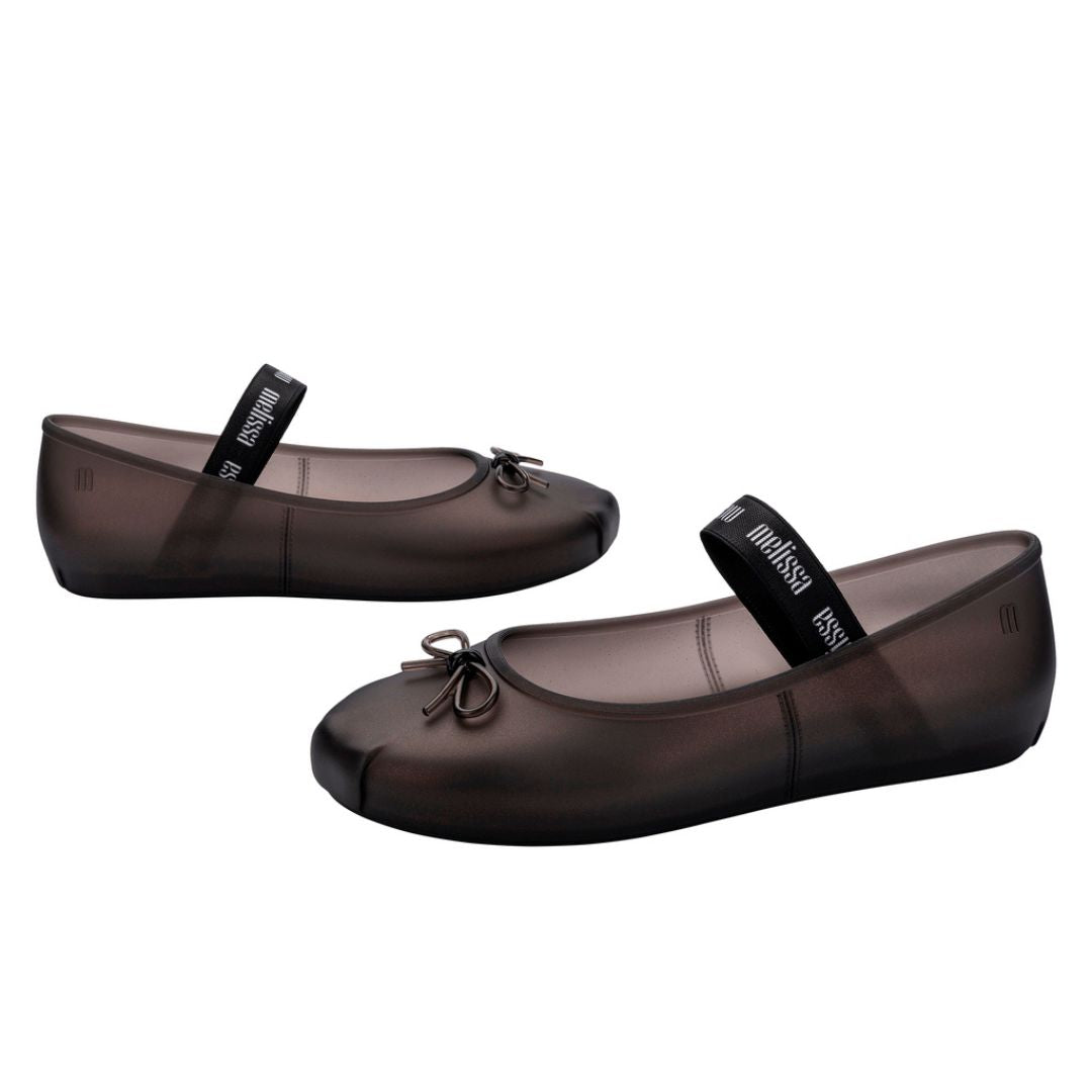 Melissa Sophie Ad Pearly Black Baleriny Damskie Perłowe Czarne