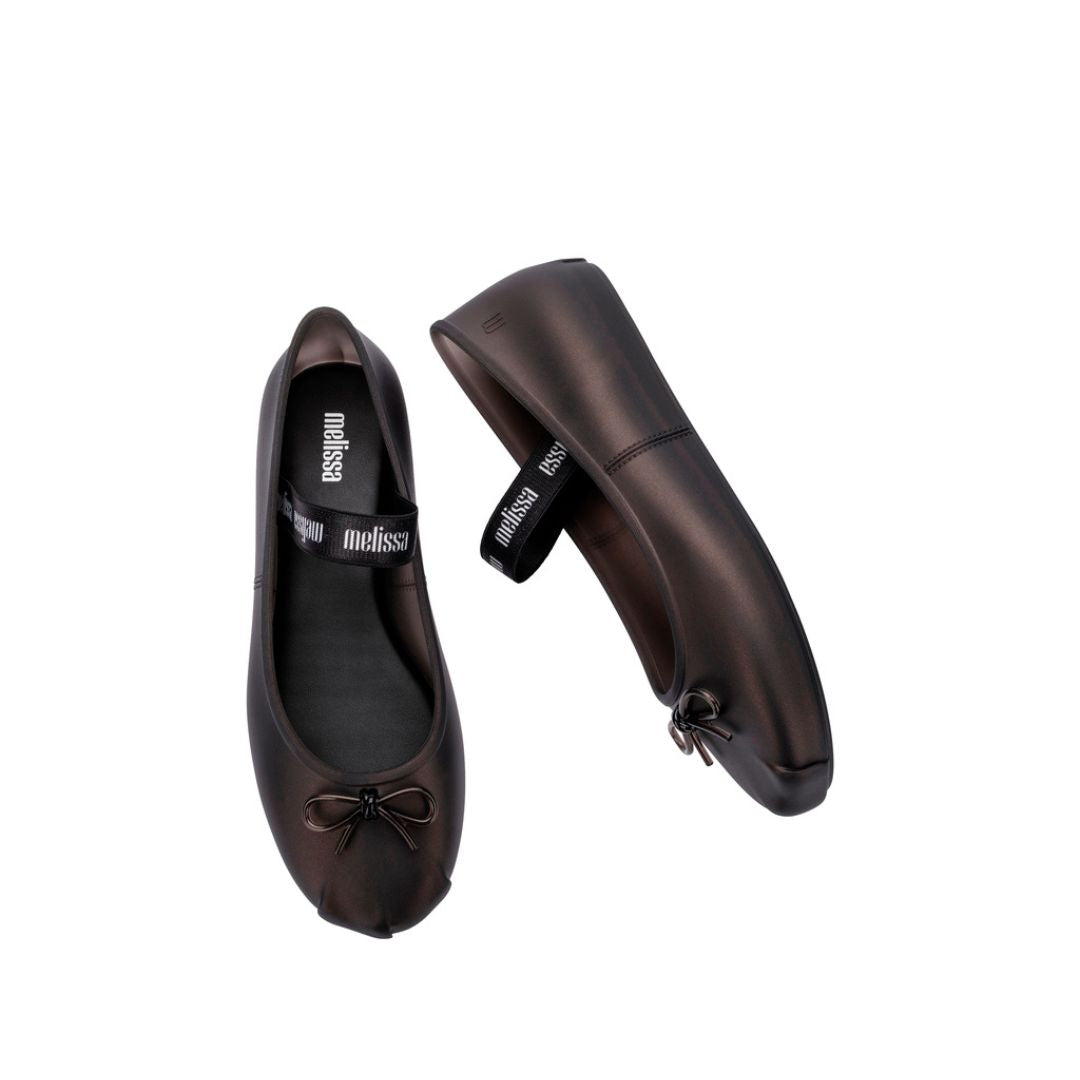 Melissa Sophie Ad Pearly Black Baleriny Damskie Perłowe Czarne