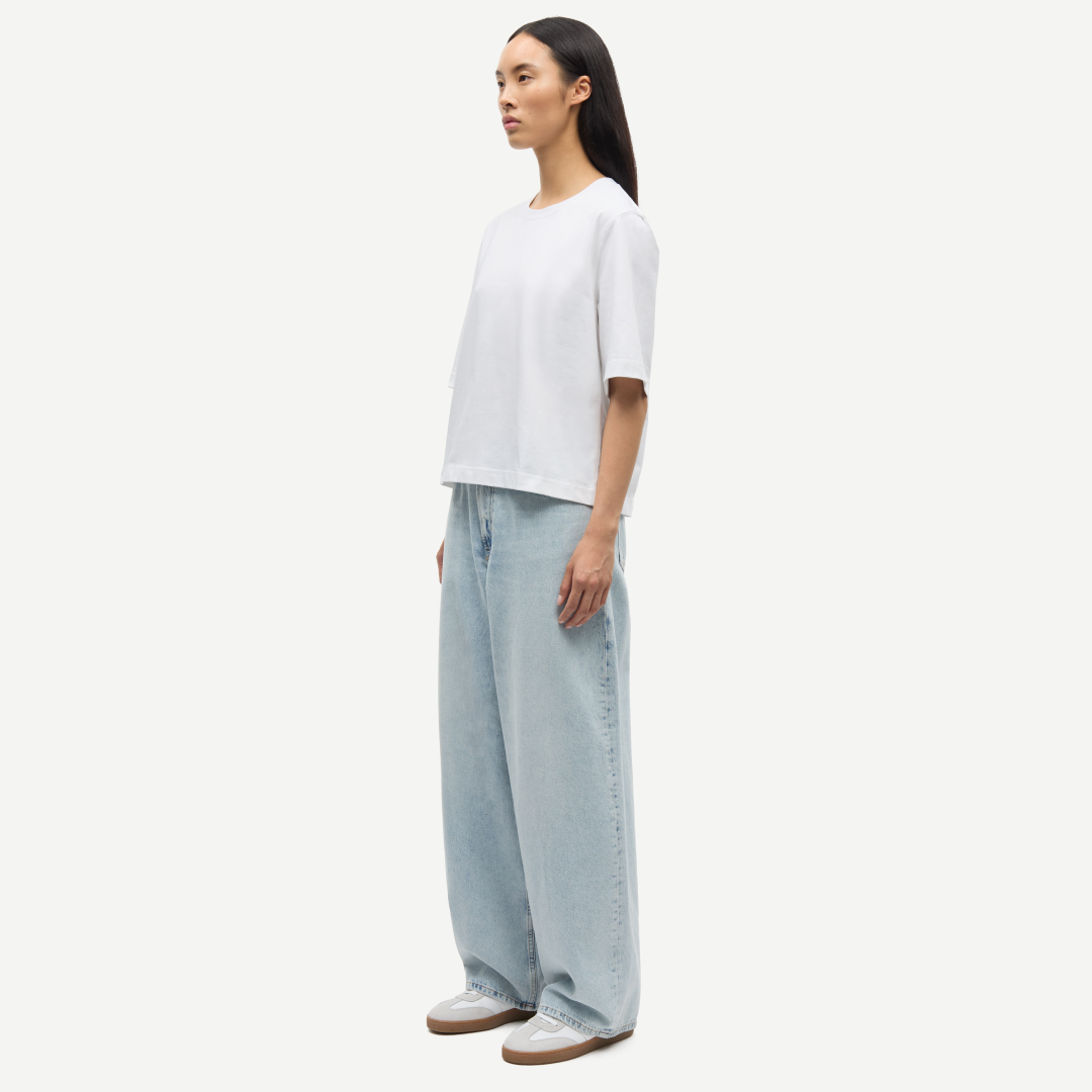 SAMSØE SAMSØE - SAABBY T-SHIRT BIAŁY