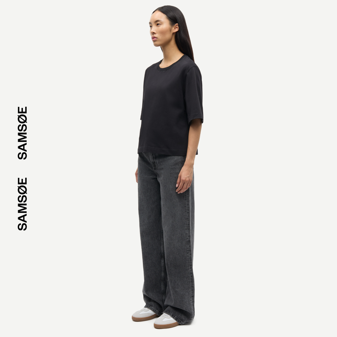 SAMSØE SAMSØE - SAABBY T-SHIRT CZARNY