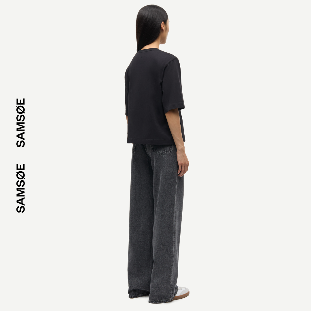 SAMSØE SAMSØE - SAABBY T-SHIRT CZARNY