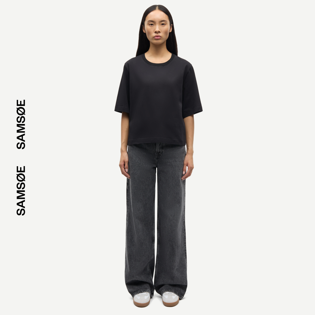 SAMSØE SAMSØE - SAABBY T-SHIRT CZARNY