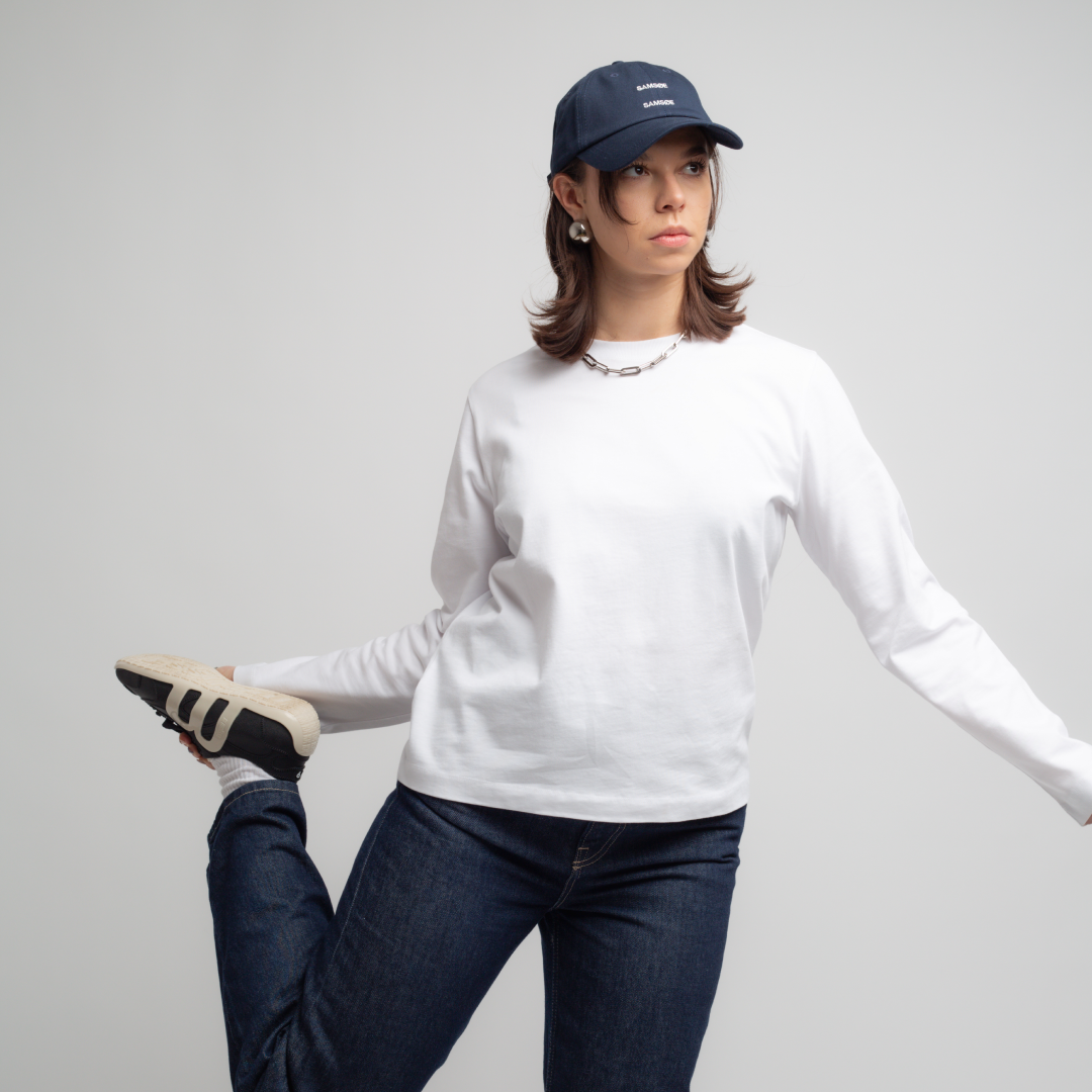 SAMSØE SAMSØE - SACAMINO LONGSLEEVE BIAŁY