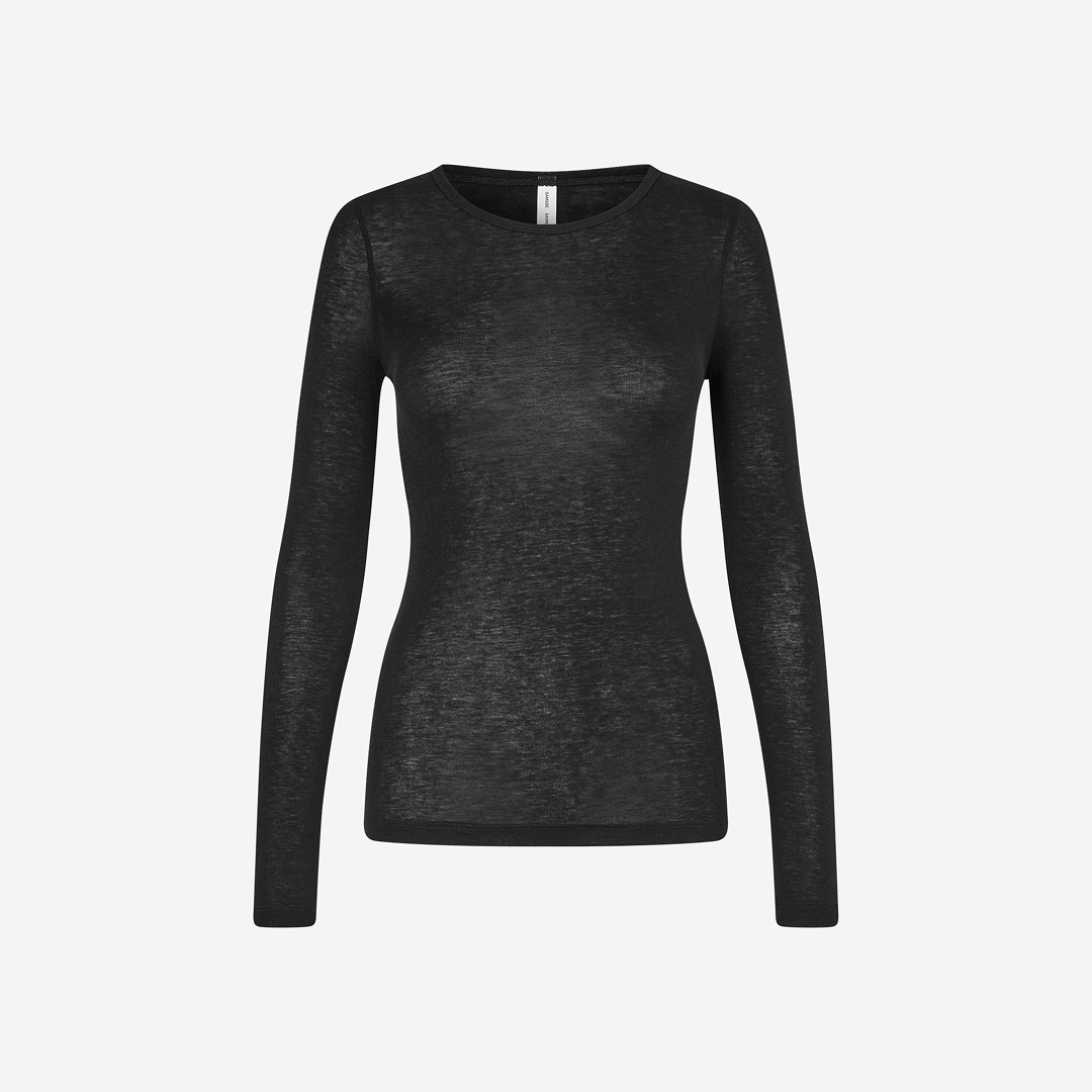 SAMSØE SAMSØE - SADOU LONGSLEEVE CZARNY