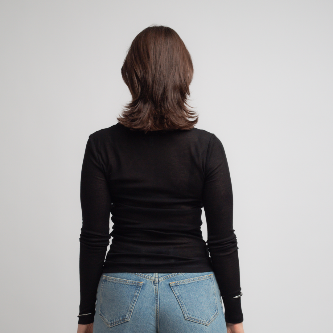 SAMSØE SAMSØE - SADOU LONGSLEEVE CZARNY