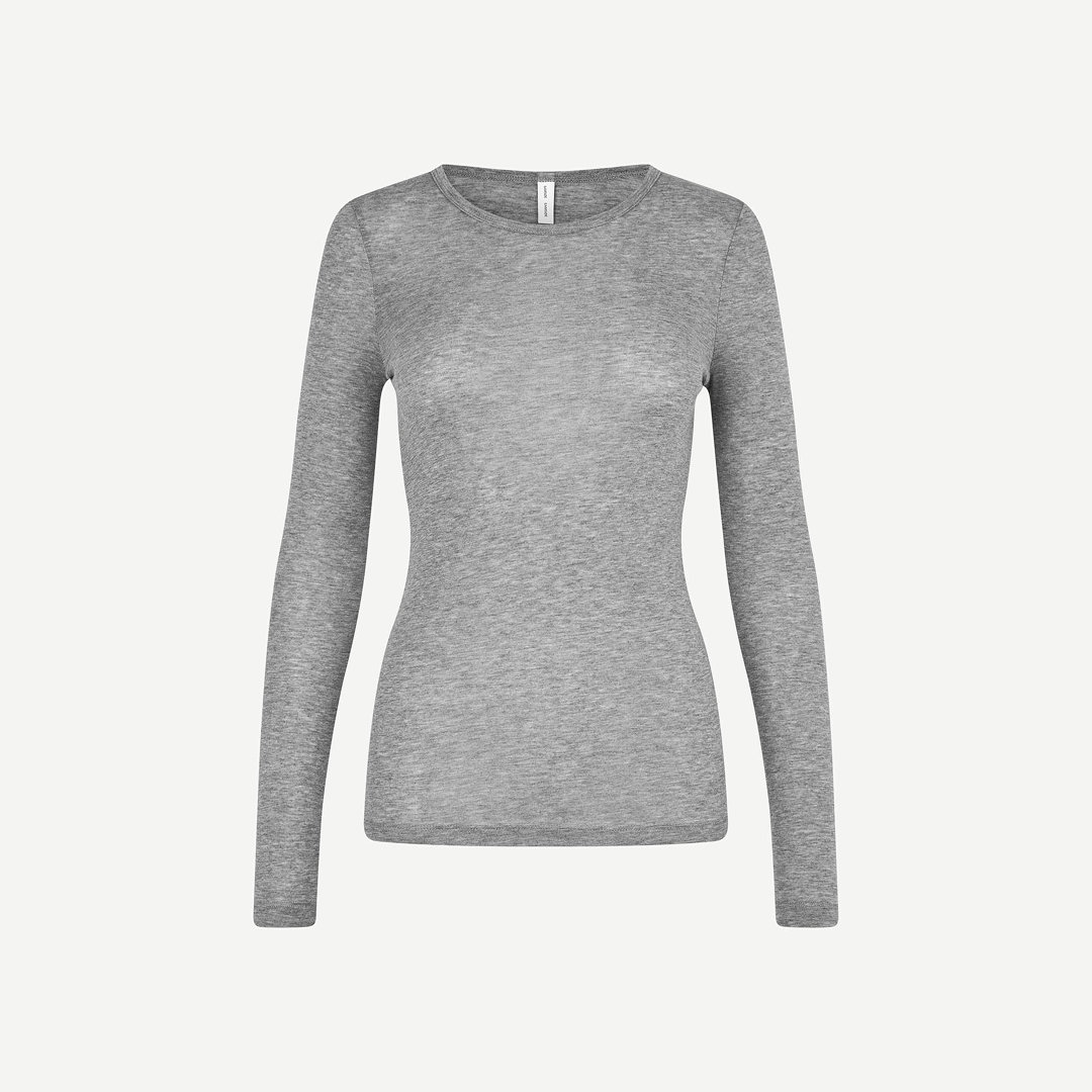 SAMSØE SAMSØE - SADOU LONGSLEEVE SZARY