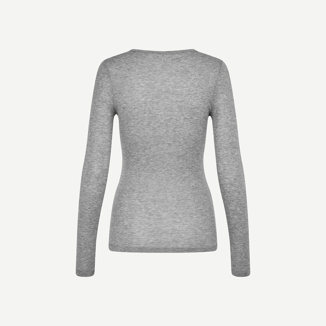 SAMSØE SAMSØE - SADOU LONGSLEEVE SZARY