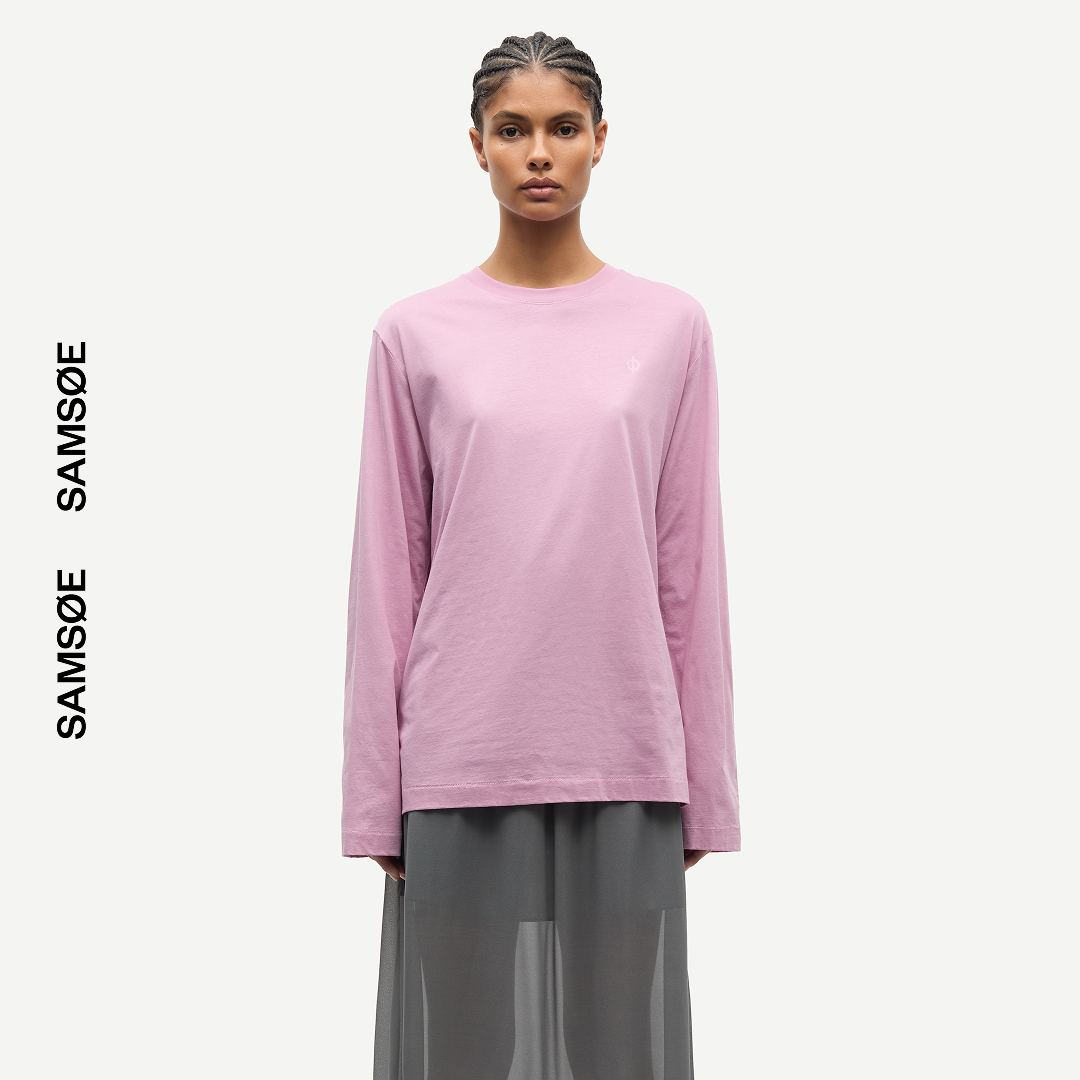 SAMSØE SAMSØE - SADOVE LONGSLEEVE RÓŻOWY