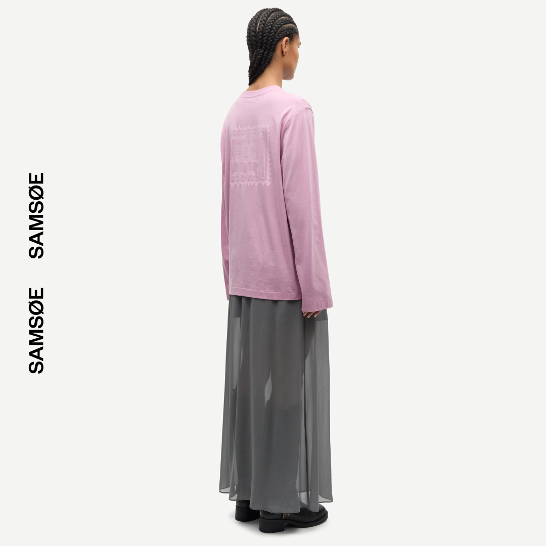 SAMSØE SAMSØE - SADOVE LONGSLEEVE RÓŻOWY