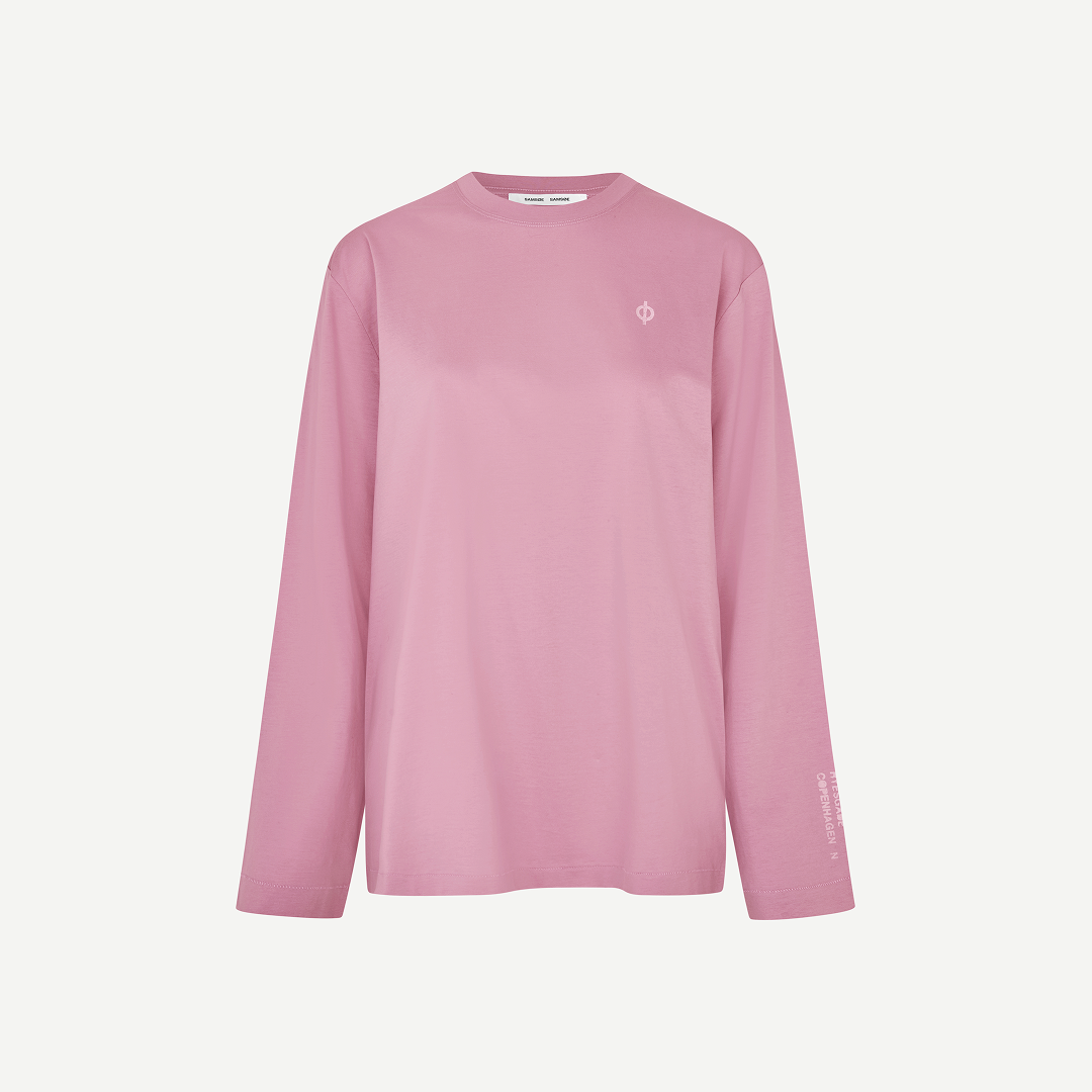 SAMSØE SAMSØE - SADOVE LONGSLEEVE RÓŻOWY