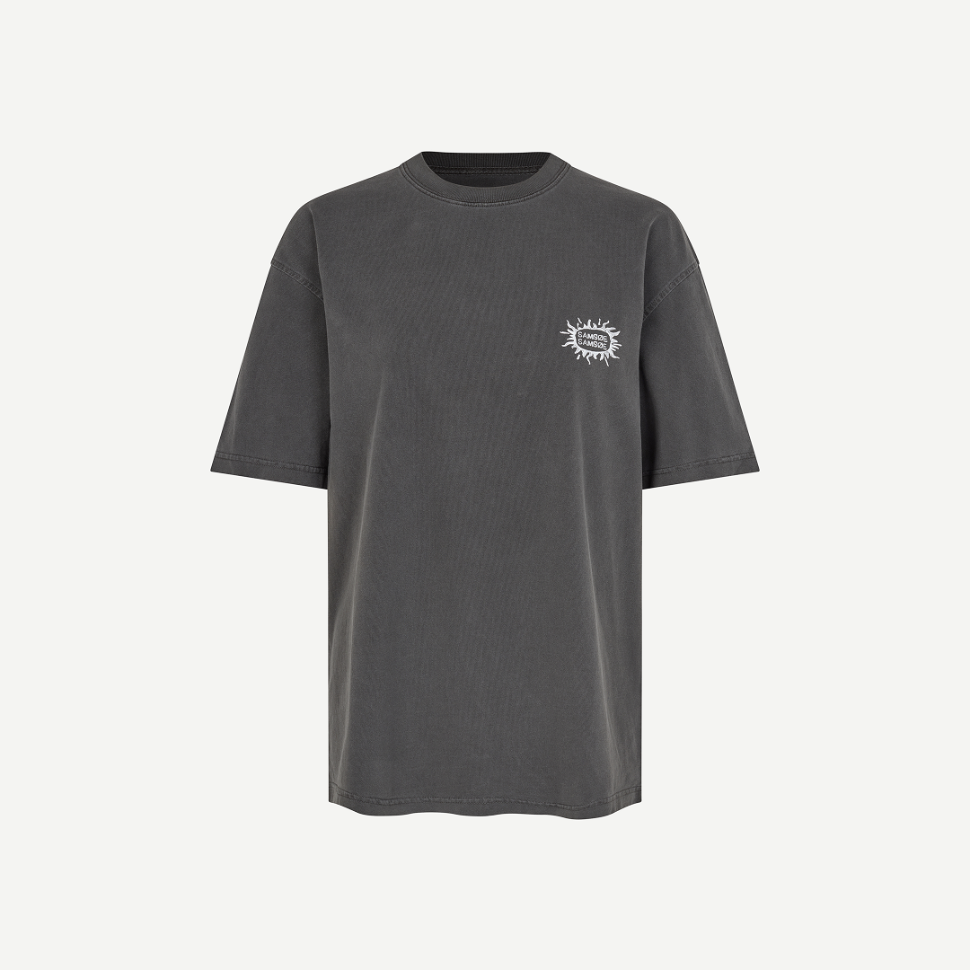 SAMSØE SAMSØE - SAGERGEI T-SHIRT SZARY