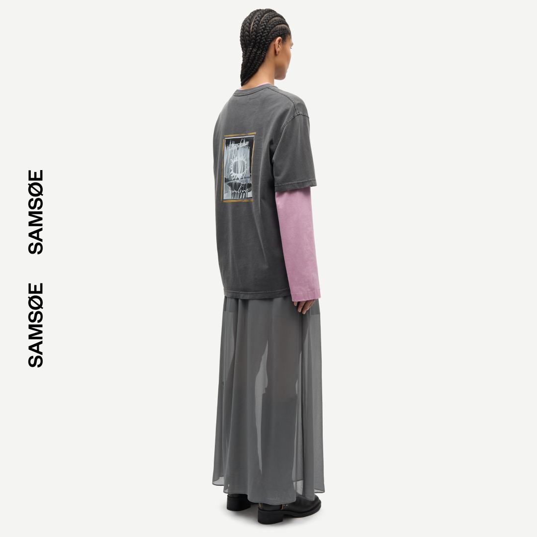 SAMSØE SAMSØE - SAGERGEI T-SHIRT SZARY