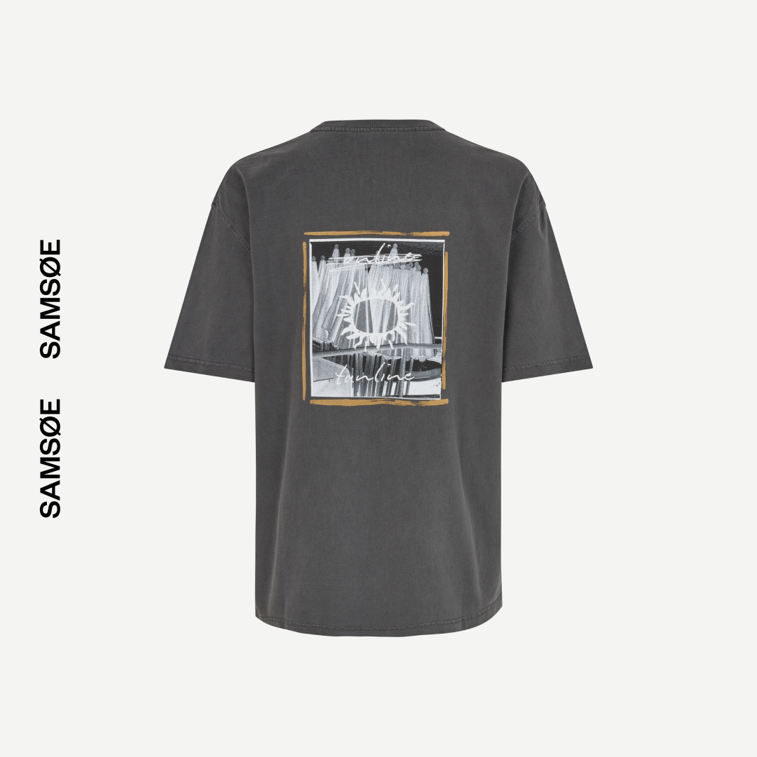 SAMSØE SAMSØE - SAGERGEI T-SHIRT SZARY