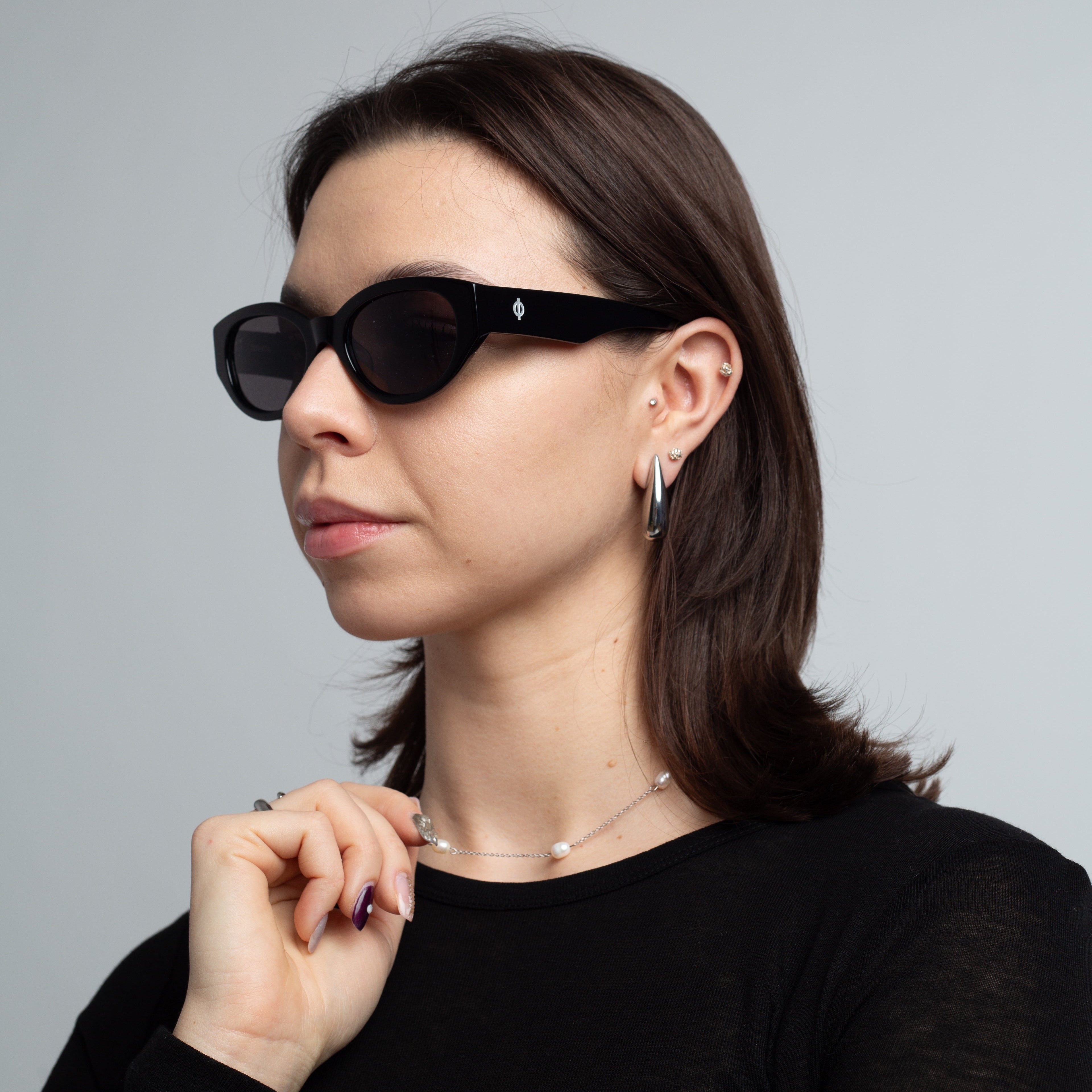 SAMSØE SAMSØE - SAJUDE OKULARY PRZECIWSŁONECZNE CZARNE