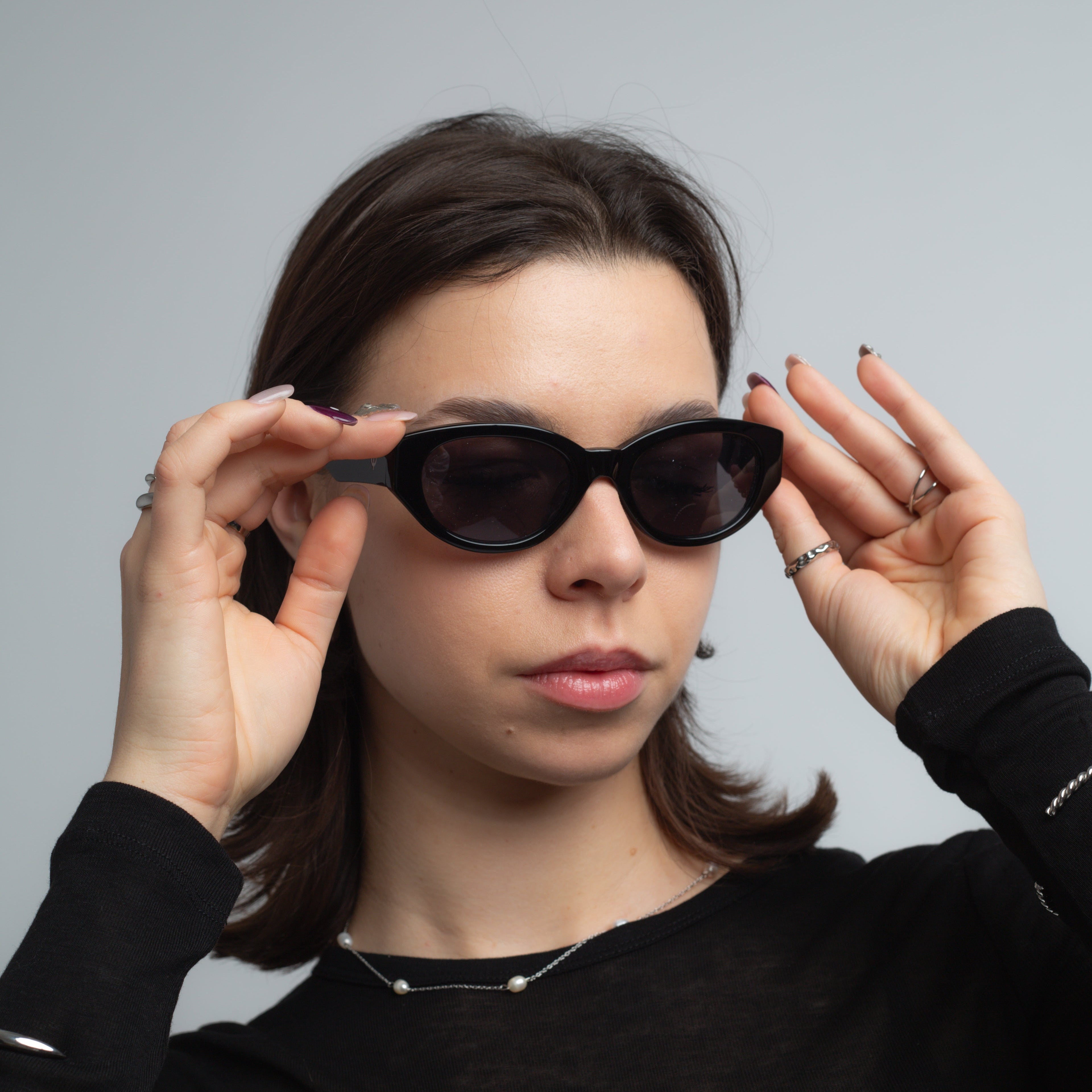 SAMSØE SAMSØE - SAJUDE OKULARY PRZECIWSŁONECZNE CZARNE