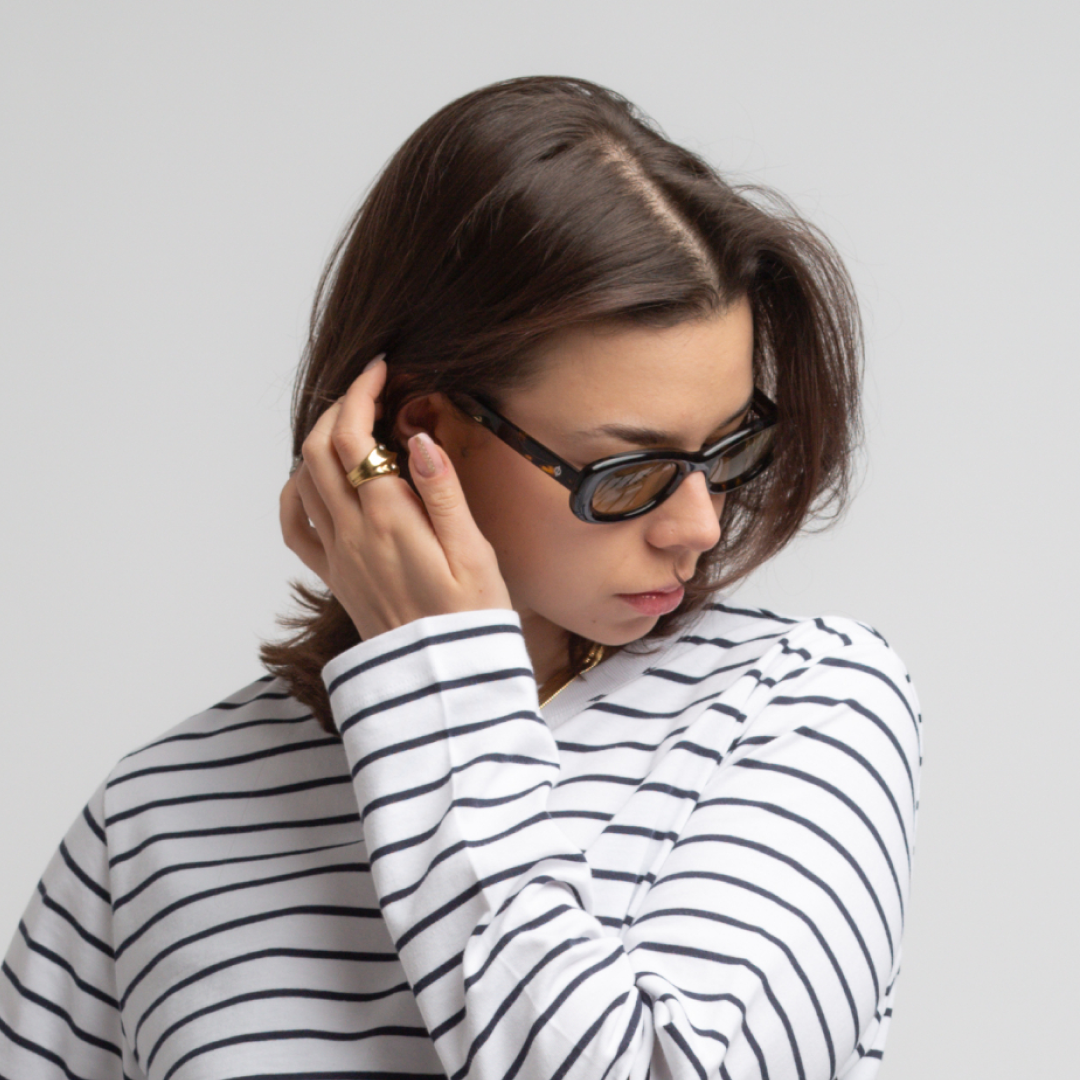 SAMSØE SAMSØE - SAMAEVE OKULARY PRZECIWSŁONECZNE BRĄZOWE ŻÓŁTE