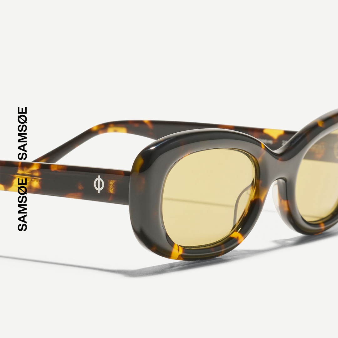 SAMSØE SAMSØE - SAMAEVE OKULARY PRZECIWSŁONECZNE BRĄZOWE ŻÓŁTE