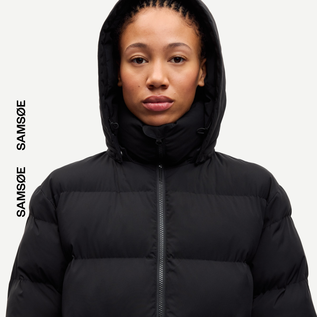 SAMSØE SAMSØE - SASERI PUFFER COAT PŁASZCZ ZIMOWY CZARNY