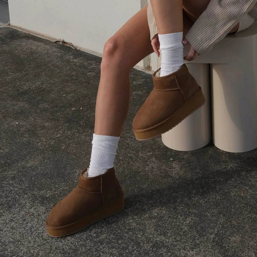 Emu Australia Buty Damskie Foy Flatform Micro Chestnut Kolor Brązowy