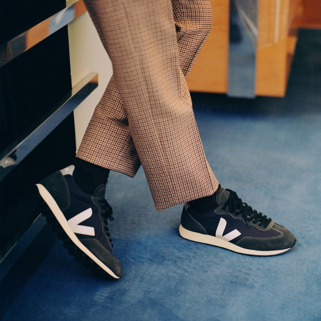 Veja Rio Branco Sneakersy Męskie Alveomesh Black White Oxford Grey Kolor Czarny