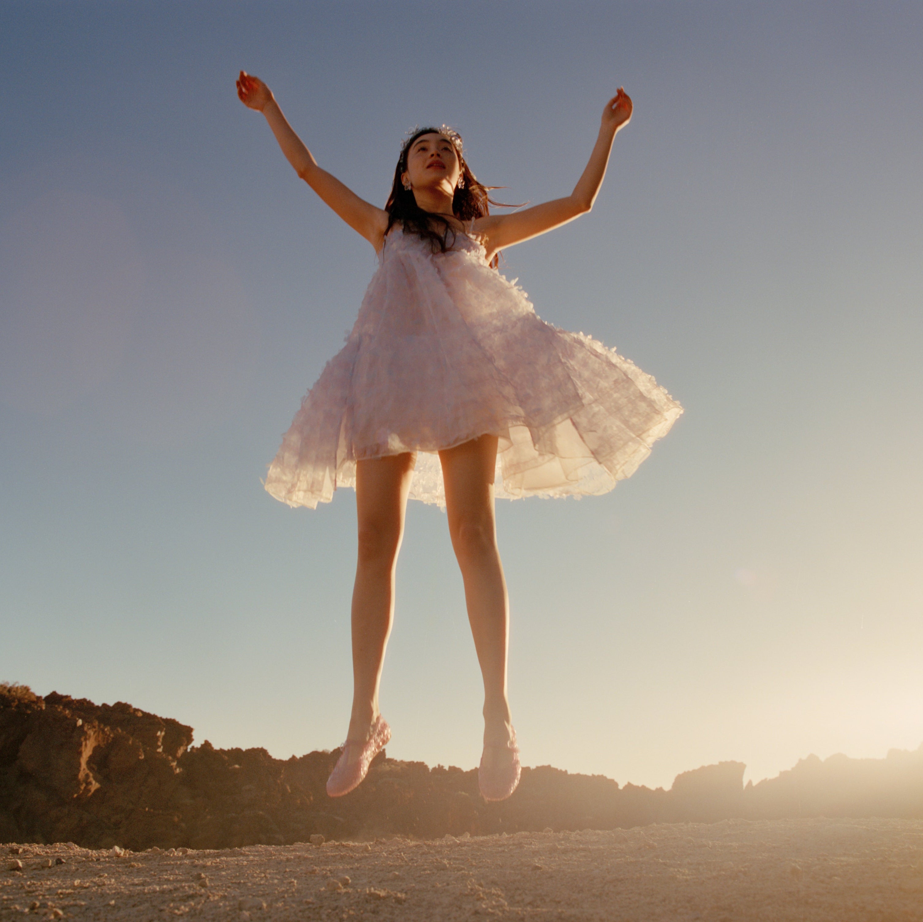 Melissa Daphnis Ballerina + Susan Fang AD Clear Lilac Baleriny Damskie Liliowe